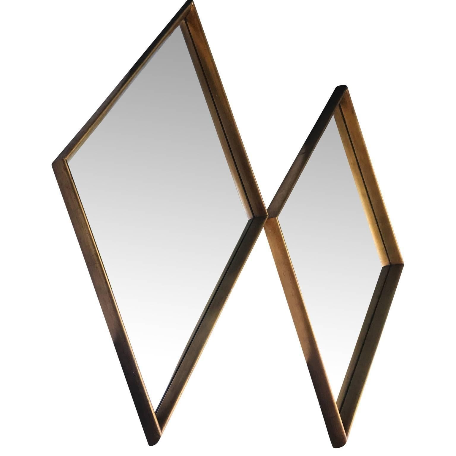 diamond shaped mirror set