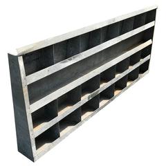 Large Vintage Galvanized Wall Shelf