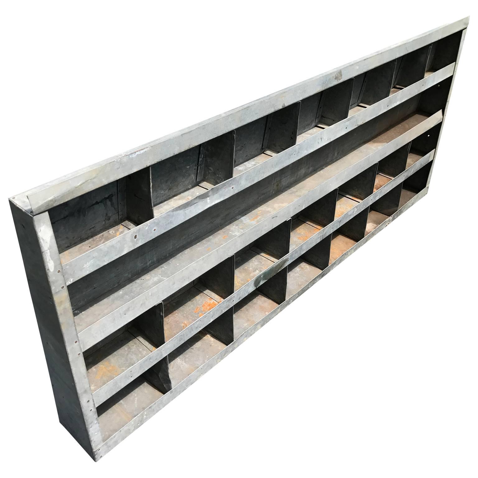 galvanized floating shelves
