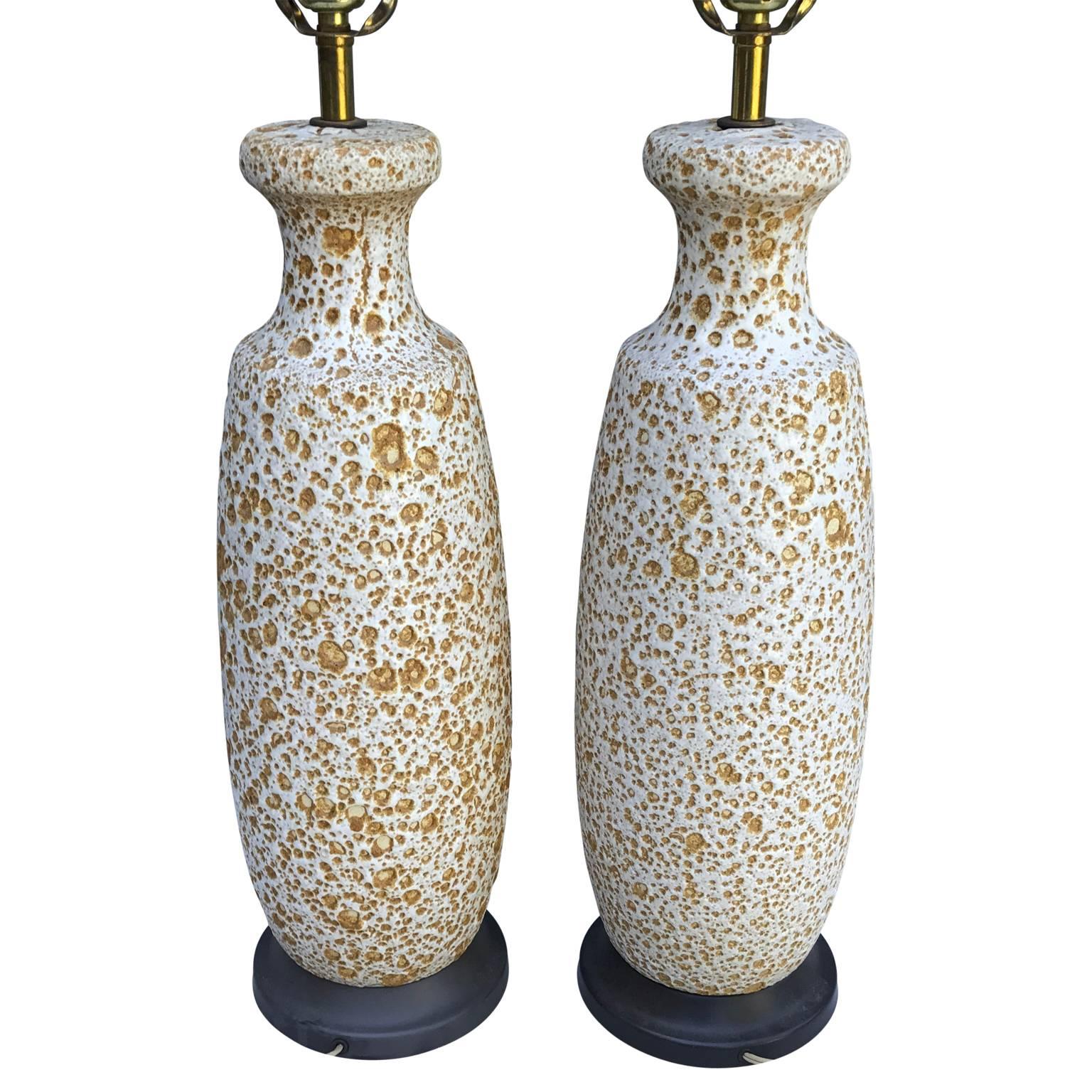 Mid-Century Modern Pair of Midcentury Ceramic Lamps