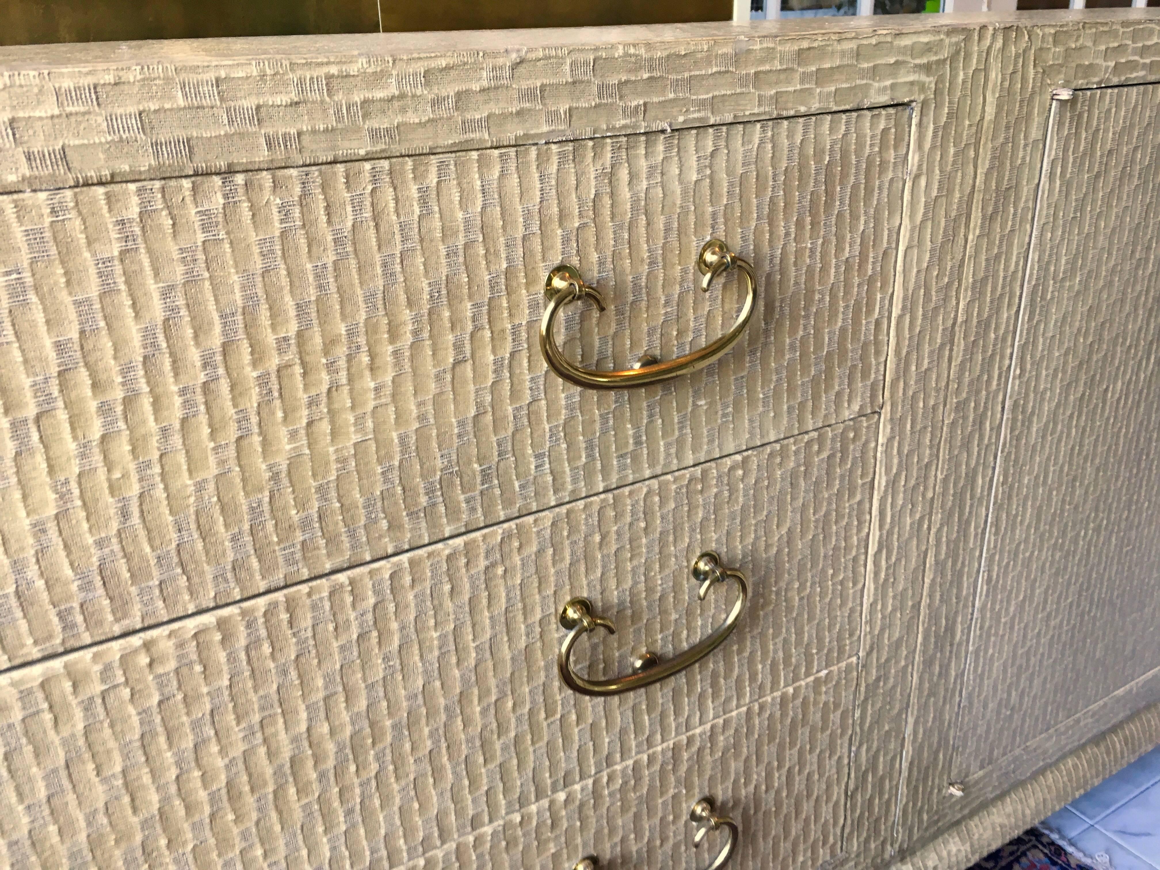 Baker Asian Modern Sideboard in Grasscloth 1