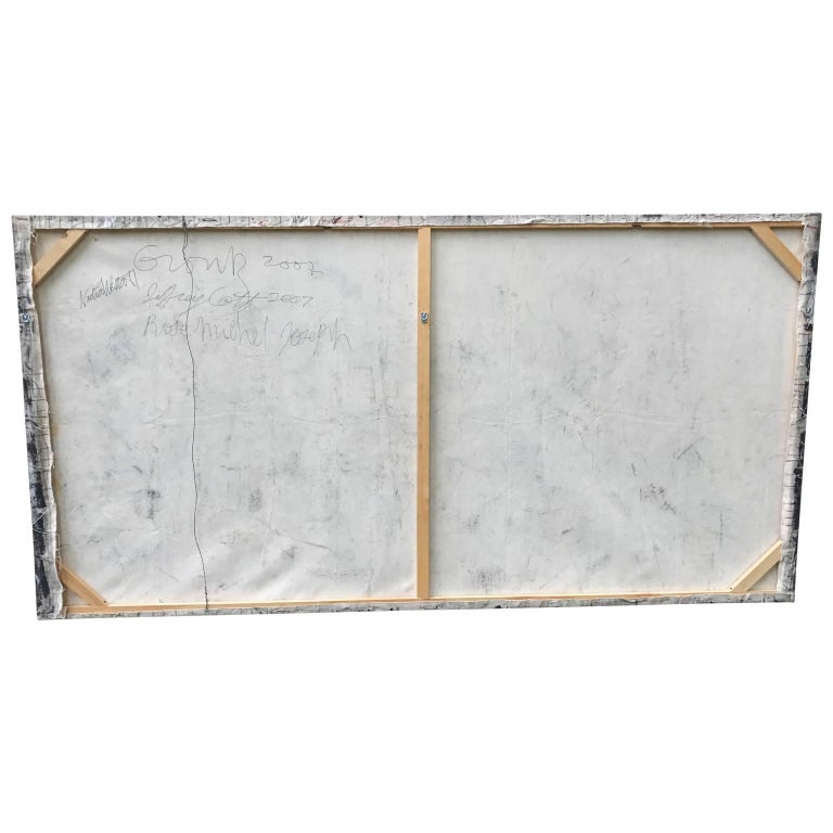 Large Horizontal Modern Gronk Abstract Multimedia Painting For Sale at