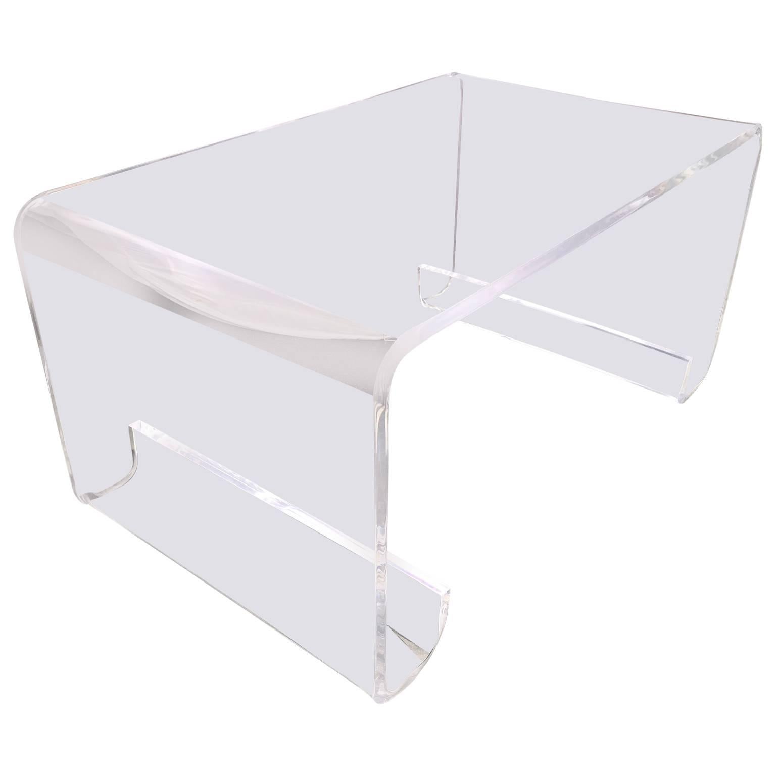 Hollis Jones Style Lucite Waterfall Cocktail Table For Sale 3