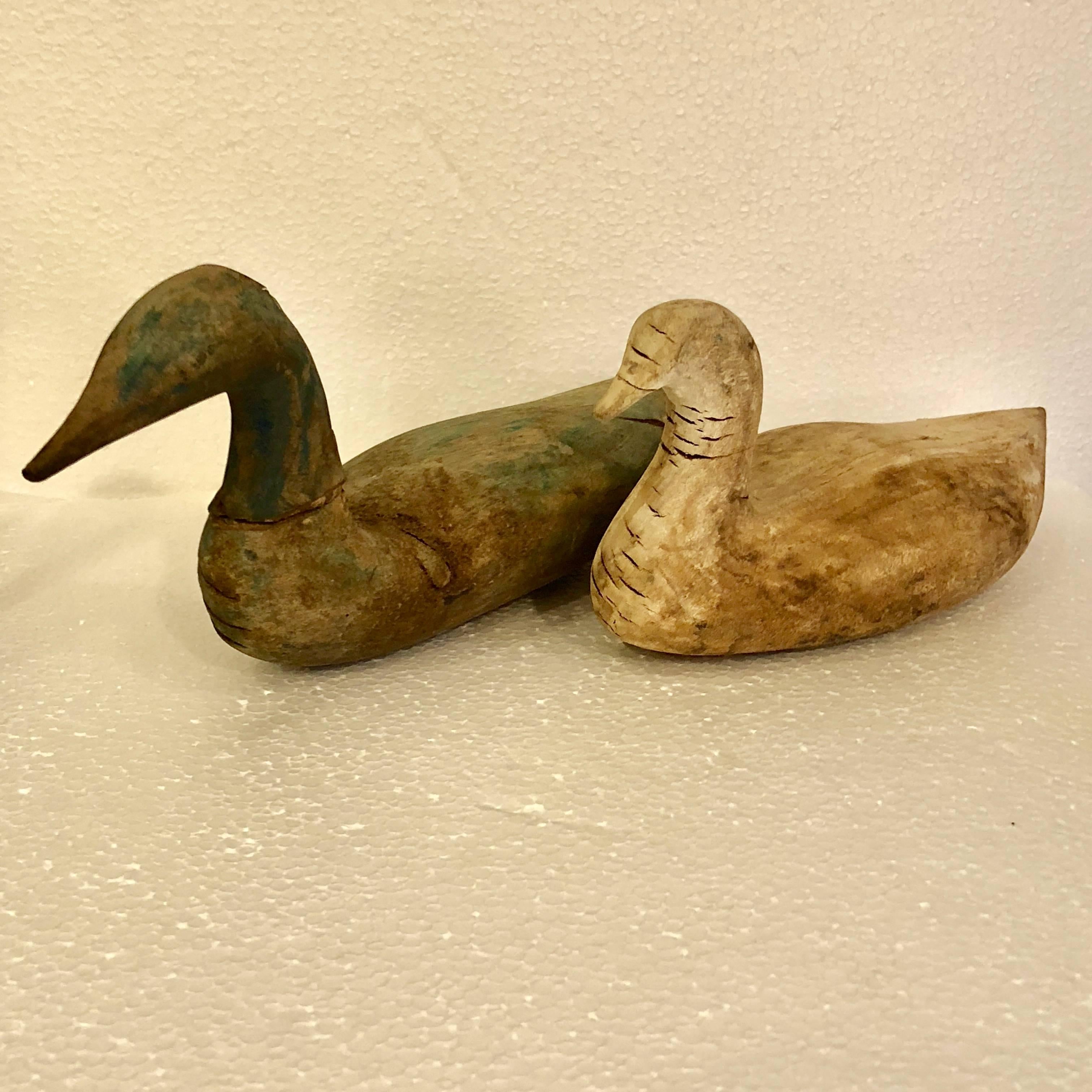 hand carved duck decoys
