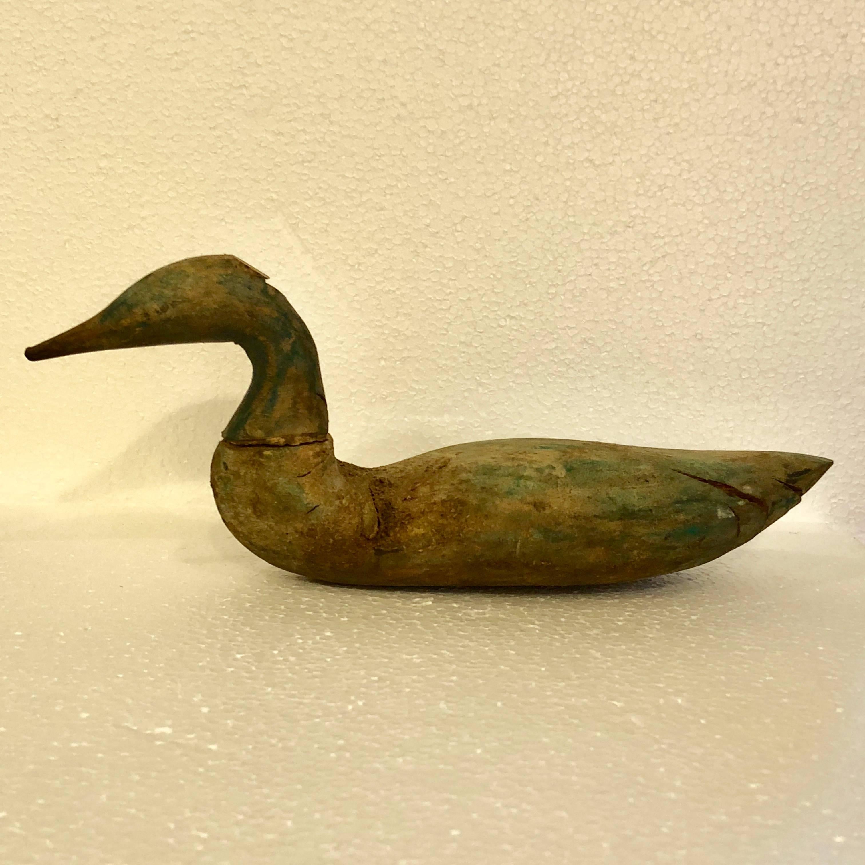 Two Scandinavian 19th Century Hand-Carved Folk Art Duck Decoys 3