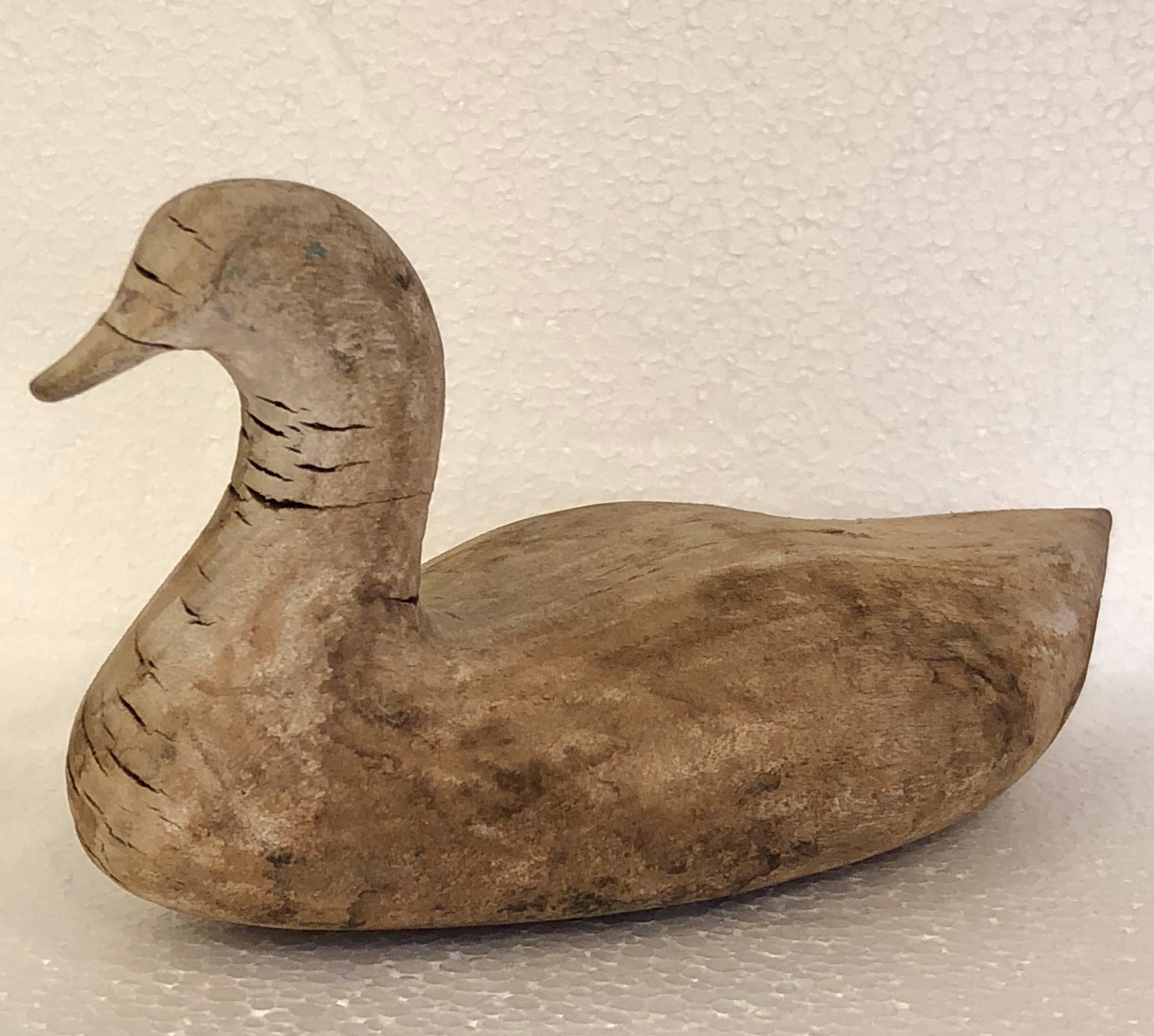 Two Scandinavian 19th Century Hand-Carved Folk Art Duck Decoys 4