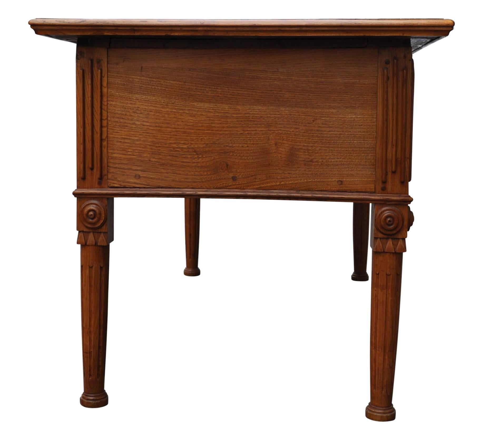 Oak Danish 18th Century Writing Desk By Royal Architect C. F. Harsdorff For Sale