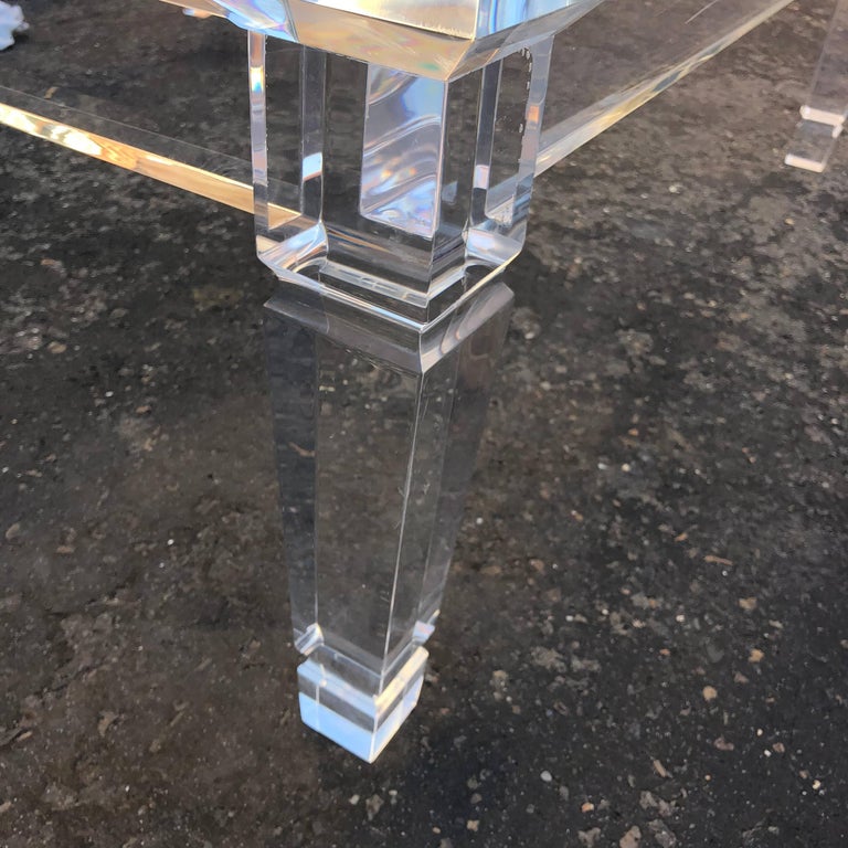 Large Modern Square Lucite Glasstop Cocktail Table By PlexiCraft at — free download