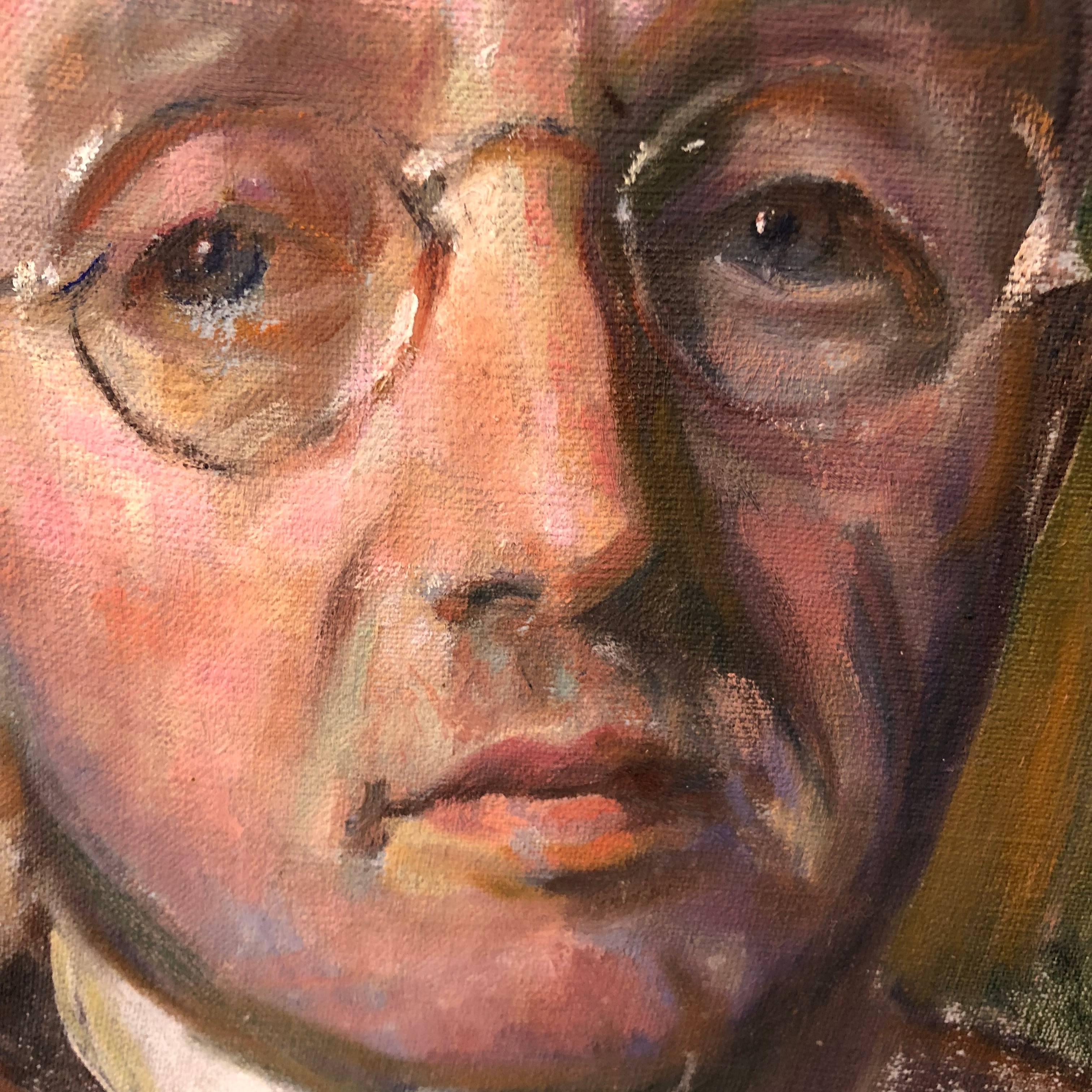 Joseph Sacks, Impressionist Self Portrait  In Good Condition In Haddonfield, NJ