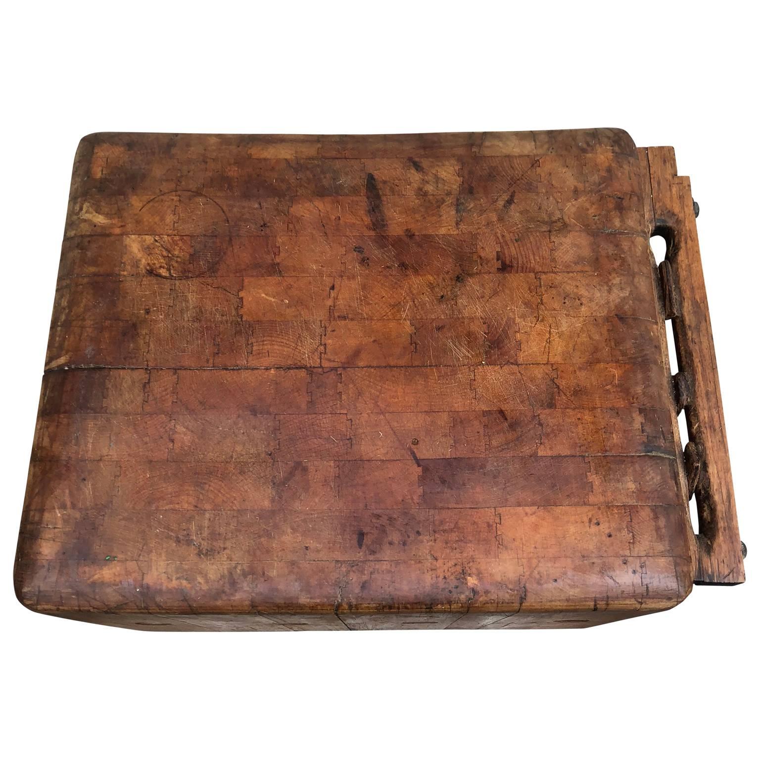 20th Century Large Vintage Maple Butchers Block Table, Scandinavia