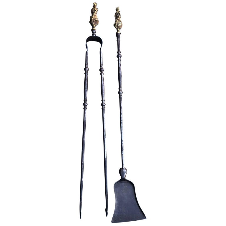 Set of European 18th Century Fire Place Tools at 1stDibs