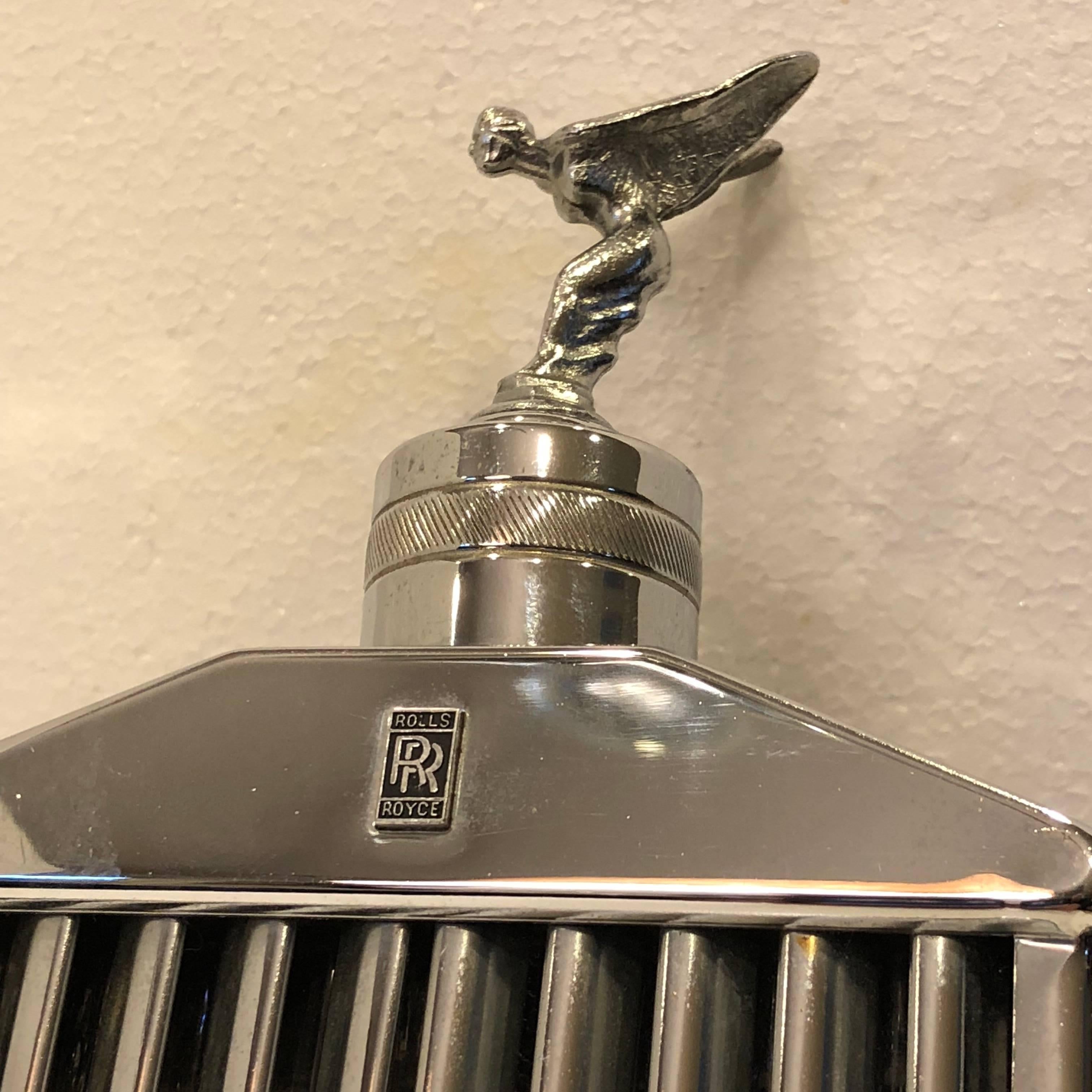 Vintage Rolls Royce Radiator Flask and Musical Box In Good Condition In Haddonfield, NJ