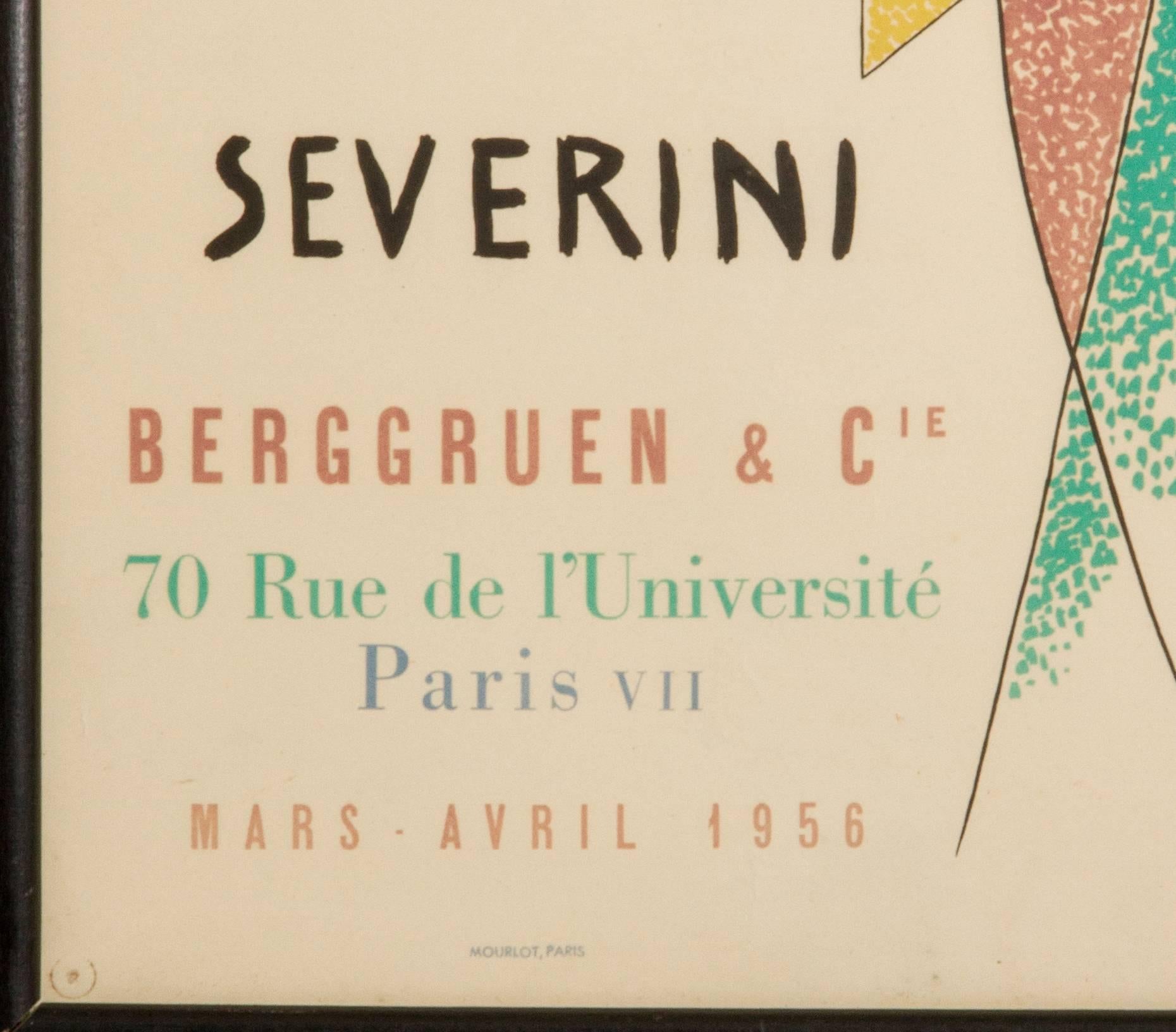 French Cubist Exhibition Poster by Gino Severini