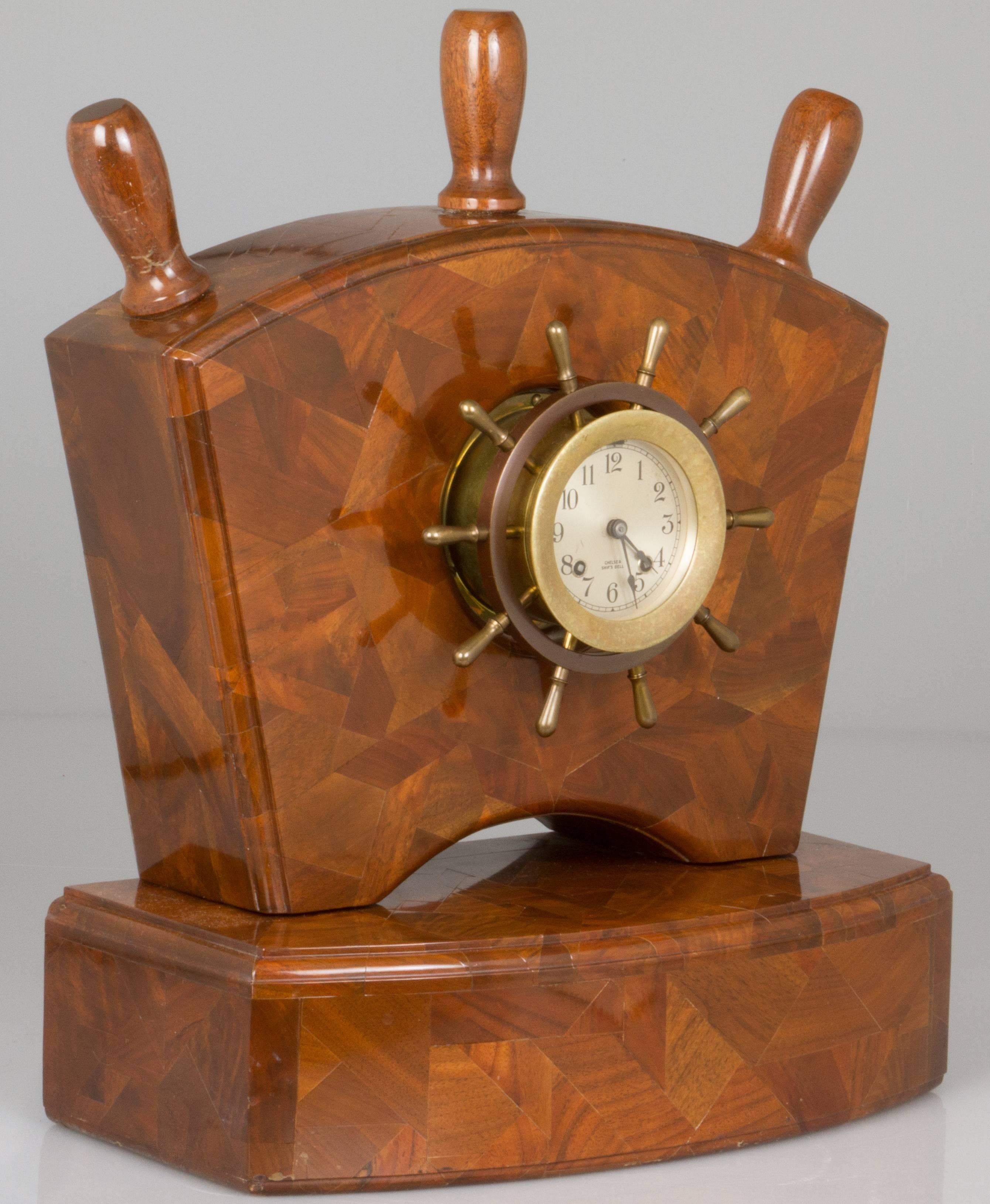Nautical Chelsea Ship's Bell Clock In Excellent Condition For Sale In Chicago, IL
