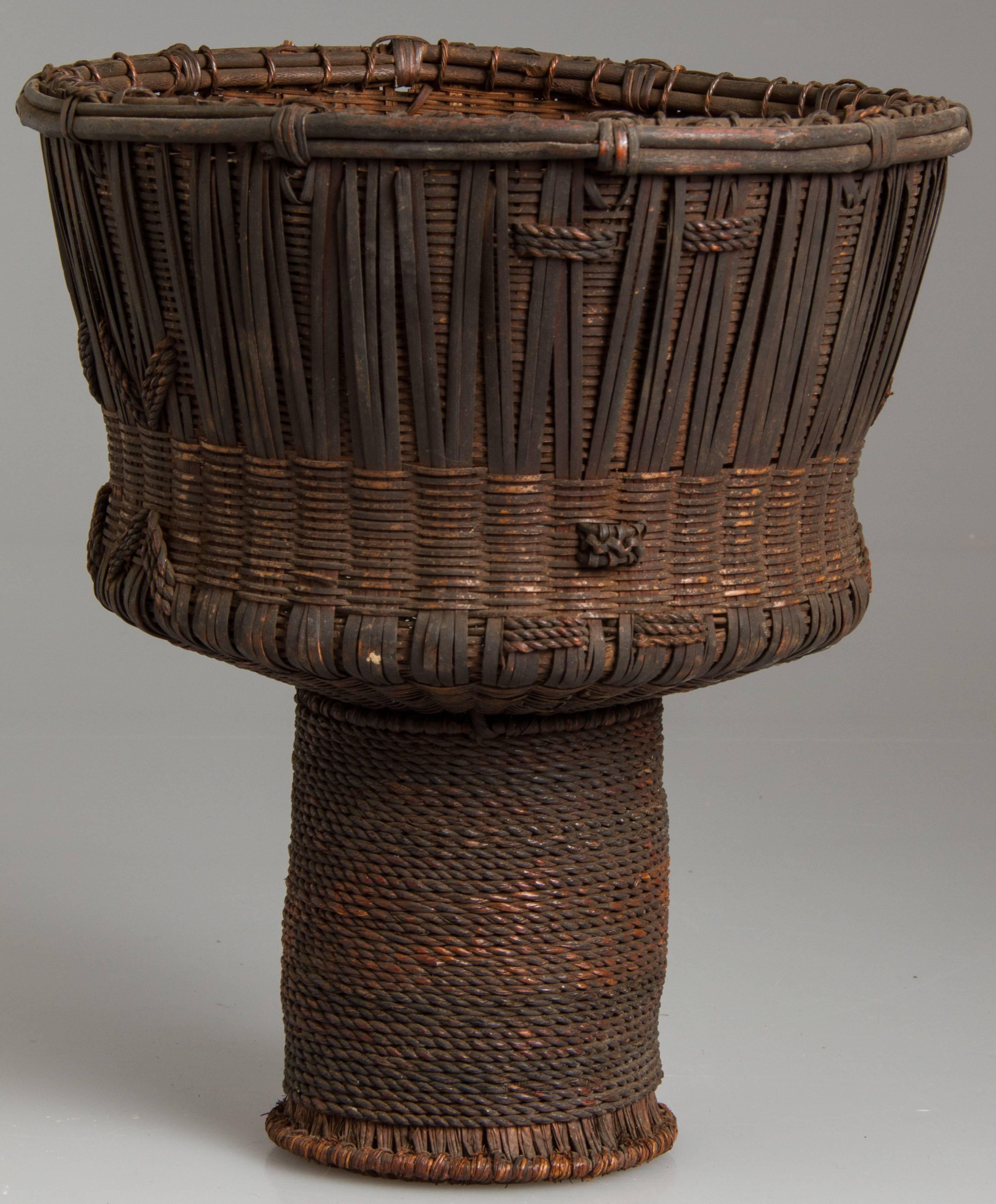 This is a great looking basket, very sculptural from the area around Bamenda, SW Cameroon