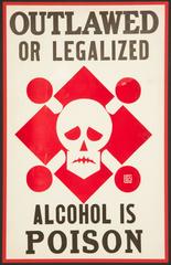 "Alcohol is Poison" Vintage Prohibition Poster