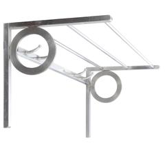 Art Deco Machine Age Wall-Mounted Coat Rack with Shelf