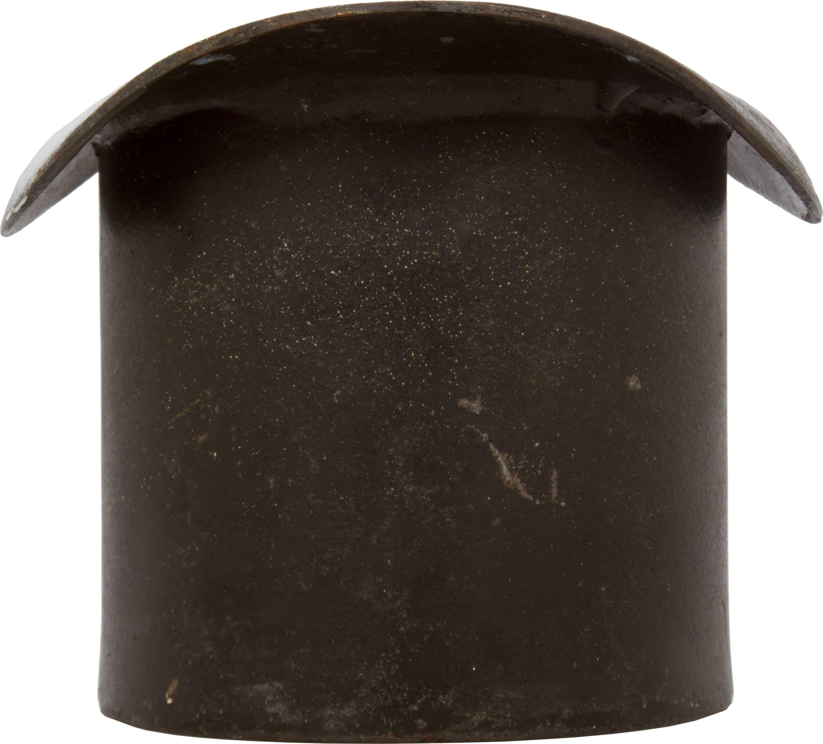 American Victorian Cast Iron Top Hat Spittoon For Sale