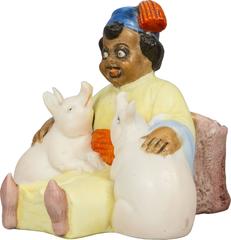 Whimsical Schaffer and Vater Porcelain Match Holder