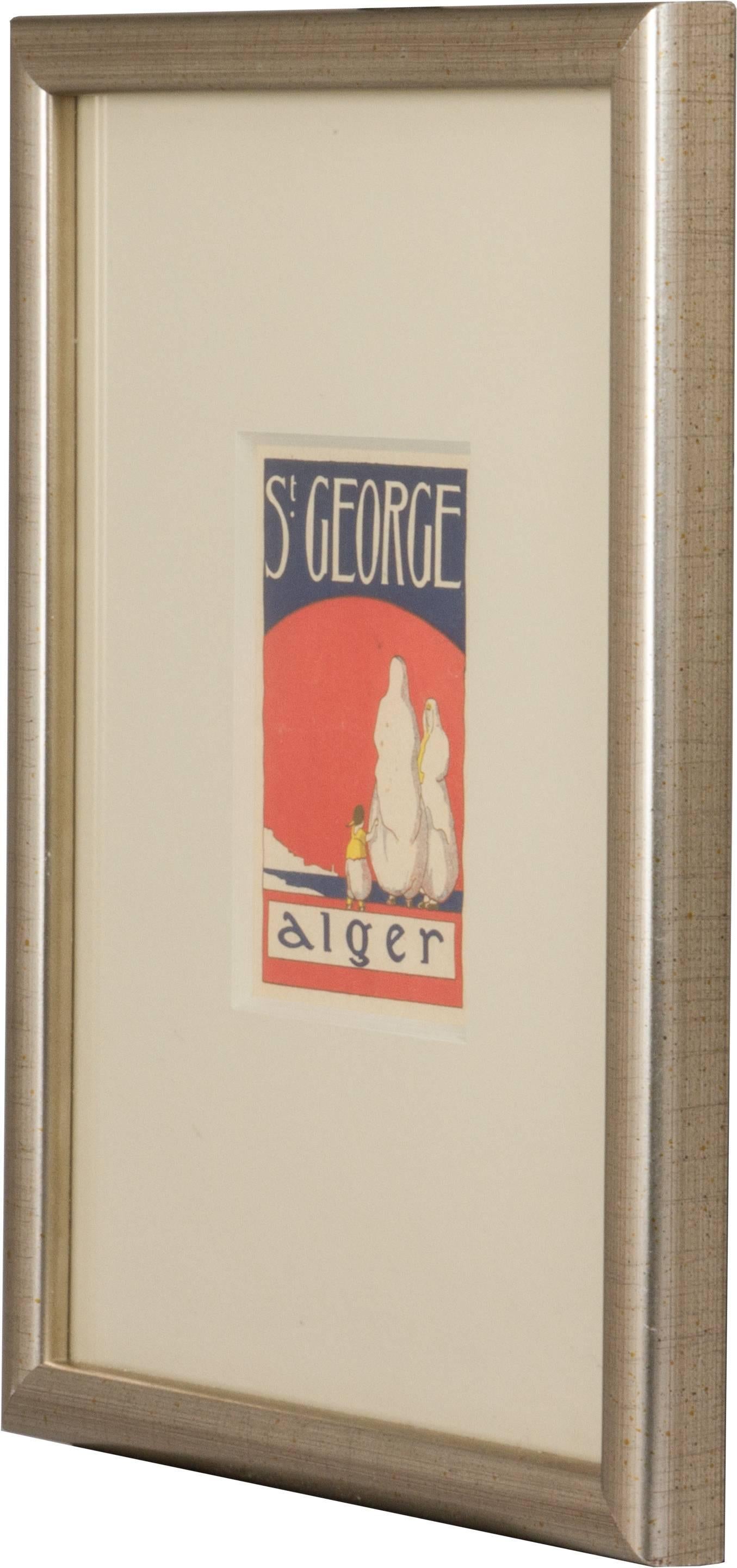 Graphic Art Deco Framed Travel Poster 