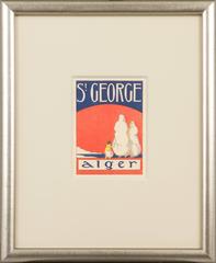 Graphic Art Deco Framed Travel Poster "Alger"