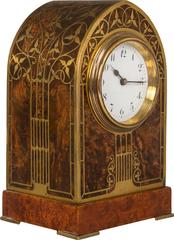 Erhard & Sohne Art Nouveau, Jugendstil Inlaid Clock