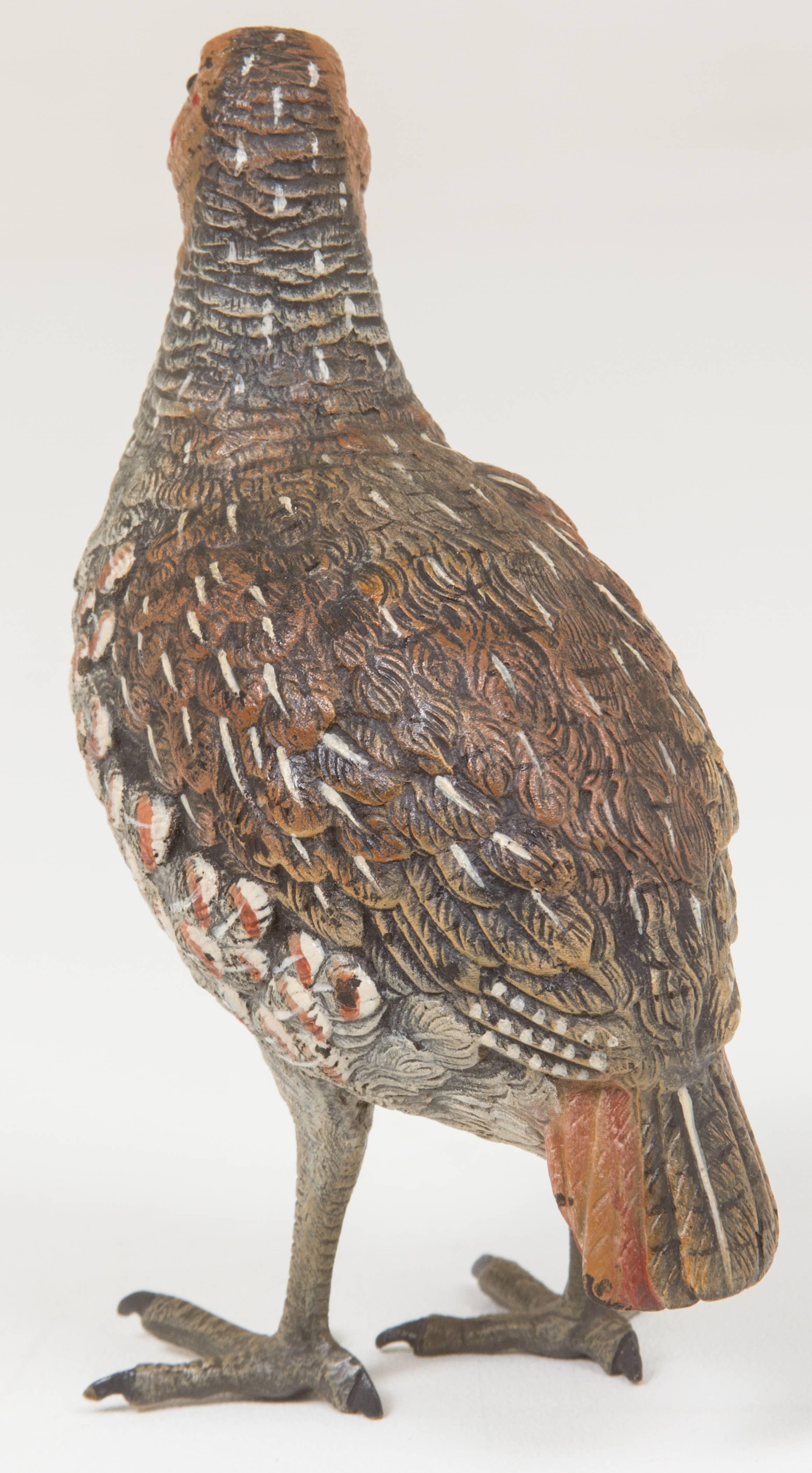 Austrian Cold Painted Bronze Grouse 3