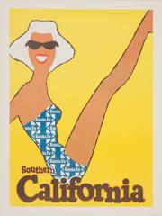 Original Vintage Sante Fe Southern California Travel Poster