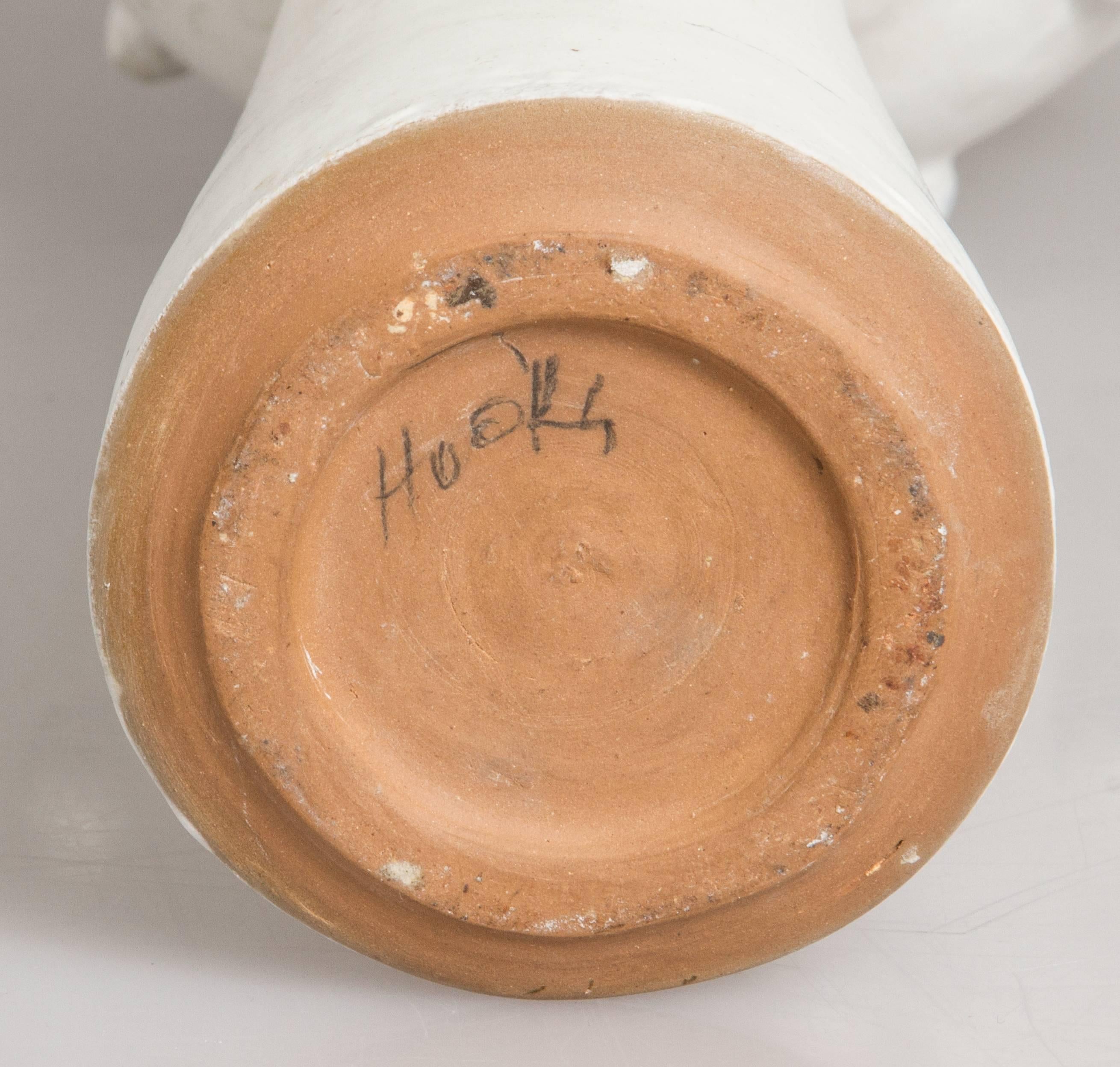 Stoneware Tall Mid-Century Ceramic Sculptural Vase by Earl Hooks