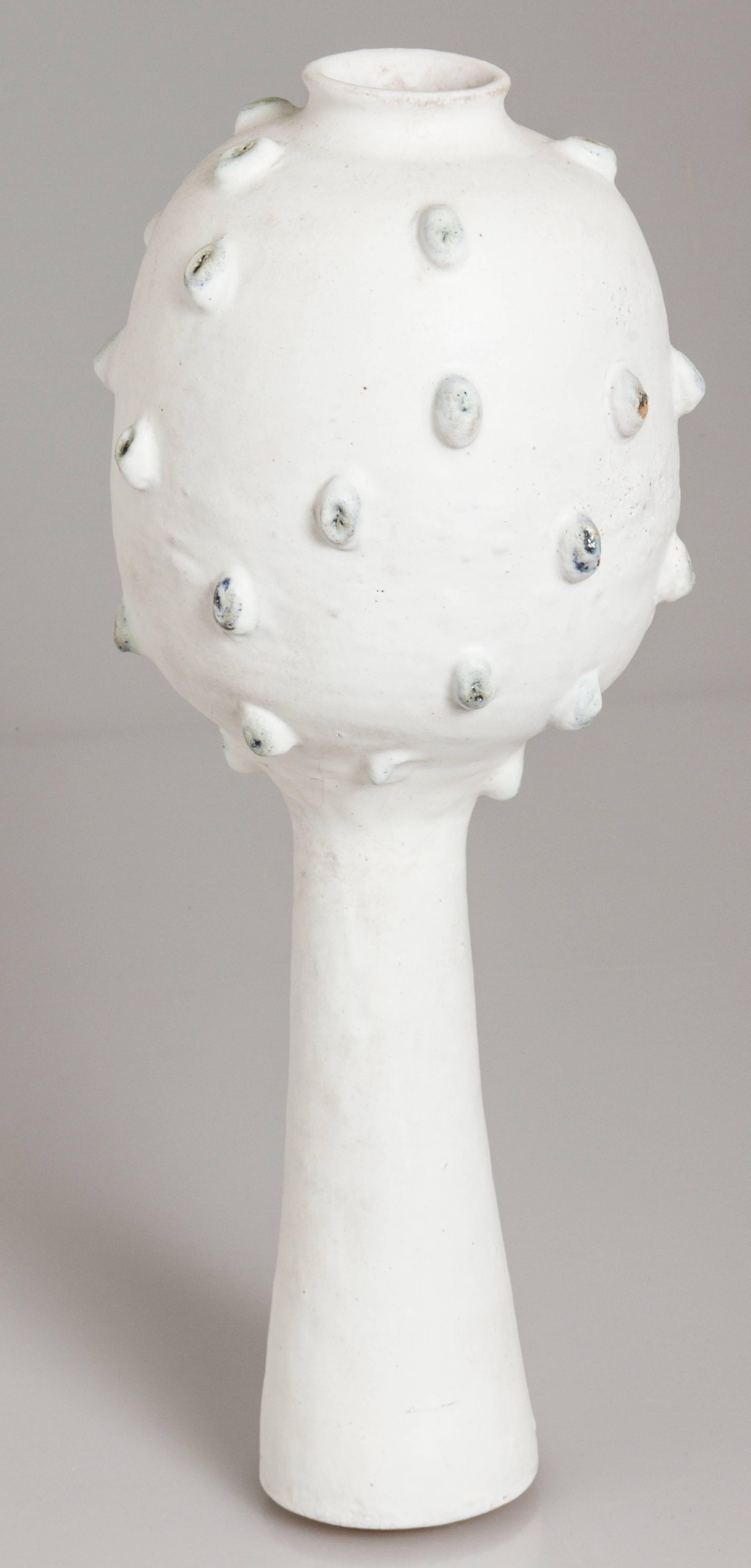 American Tall Mid-Century Ceramic Sculptural Vase by Earl Hooks