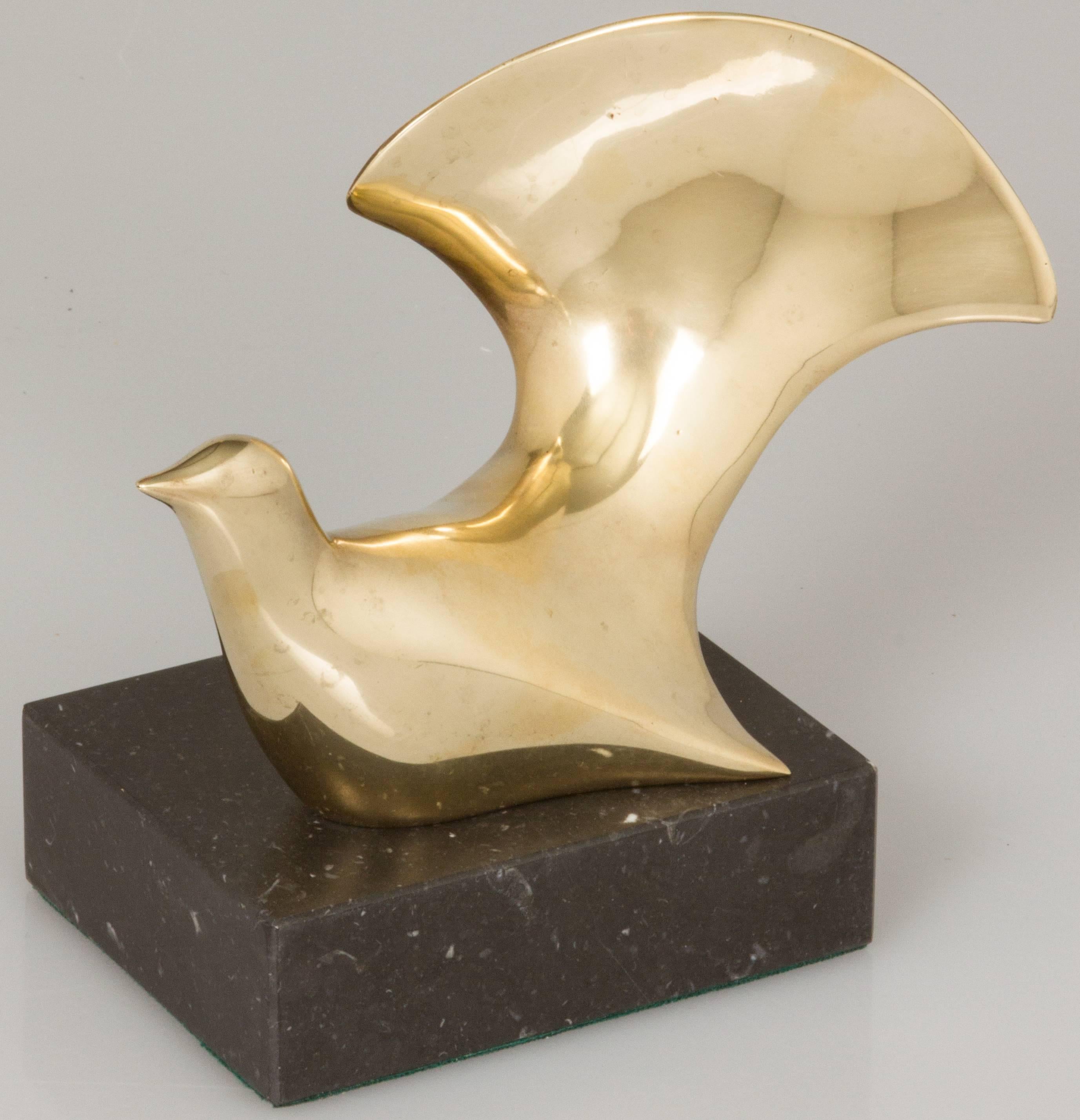 Mid-20th Century Abstract Bronze Sculpture of a Bird For Sale