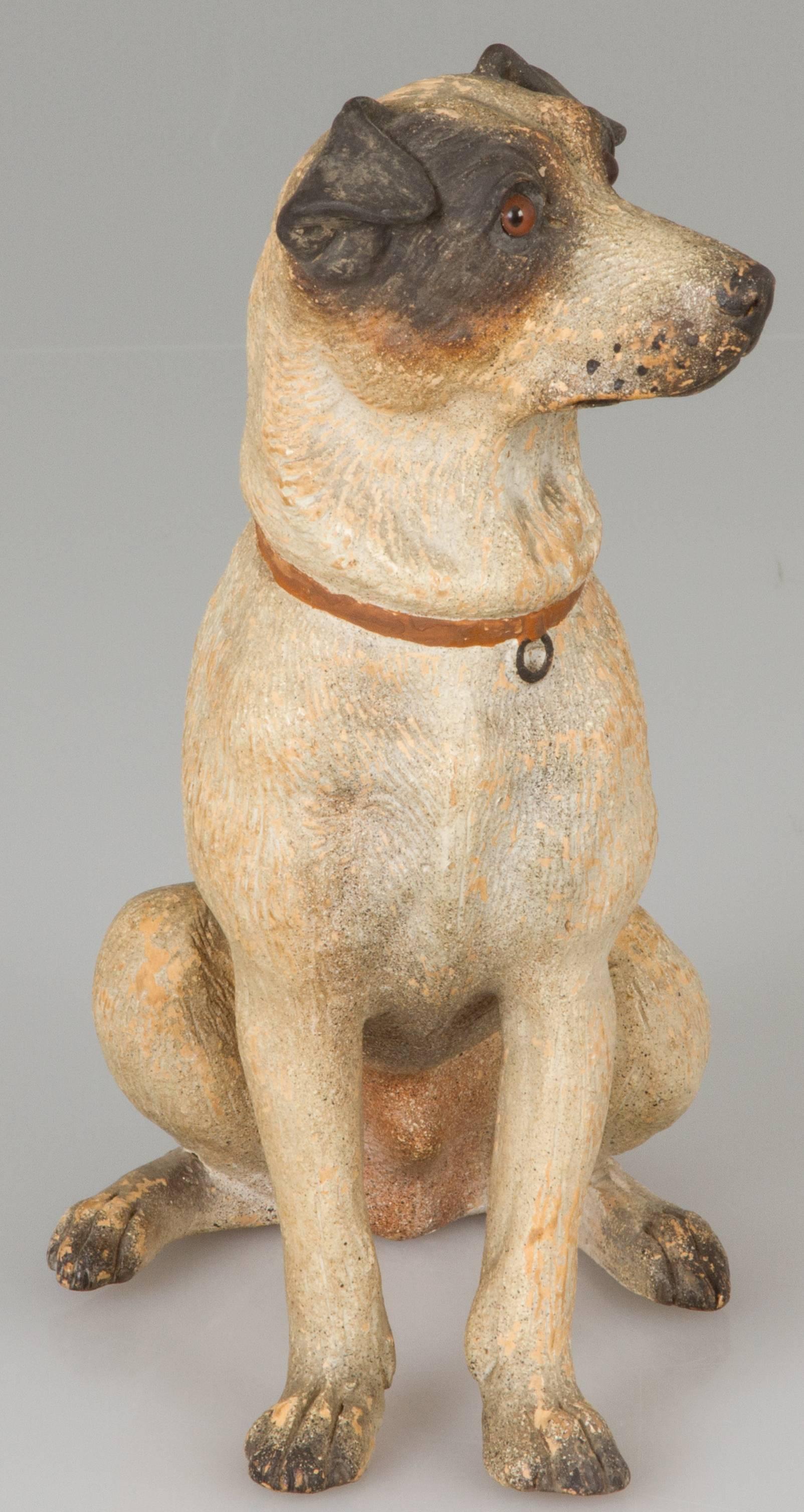 Ceramic Sculpture of a Terrier In Excellent Condition In Chicago, IL