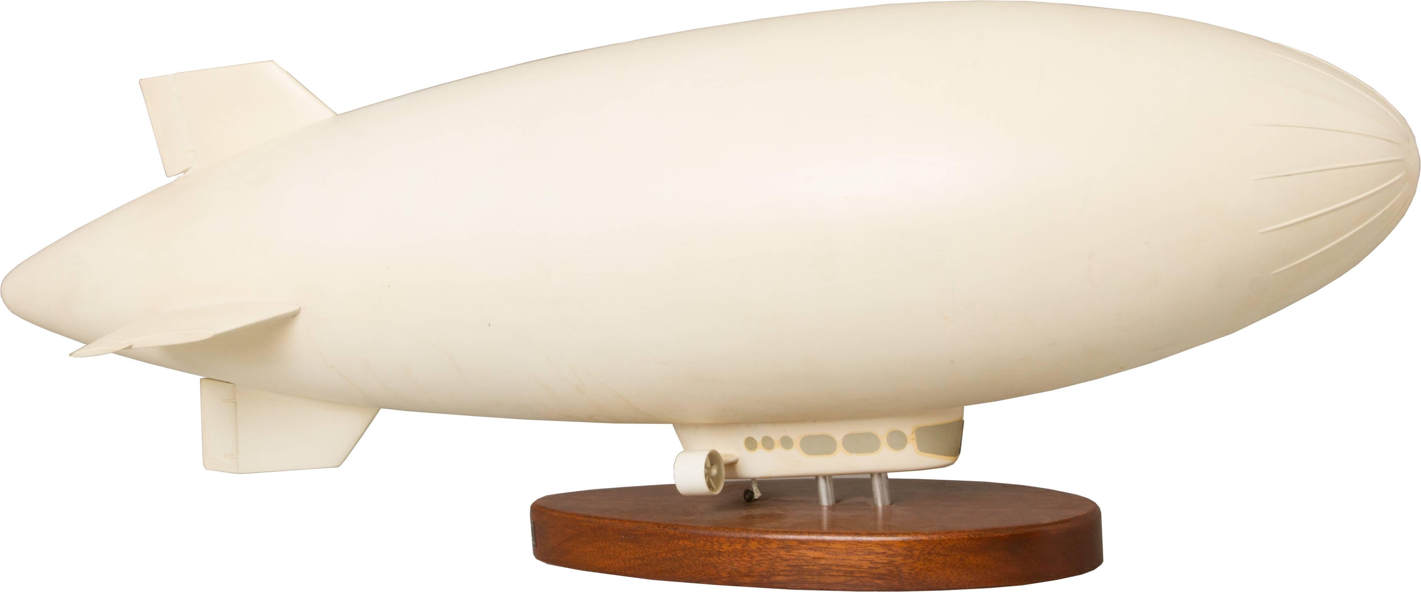 This is an interesting large model made by the Jupiter Precision Company of England. The blimp is mounted on a wooden stand.