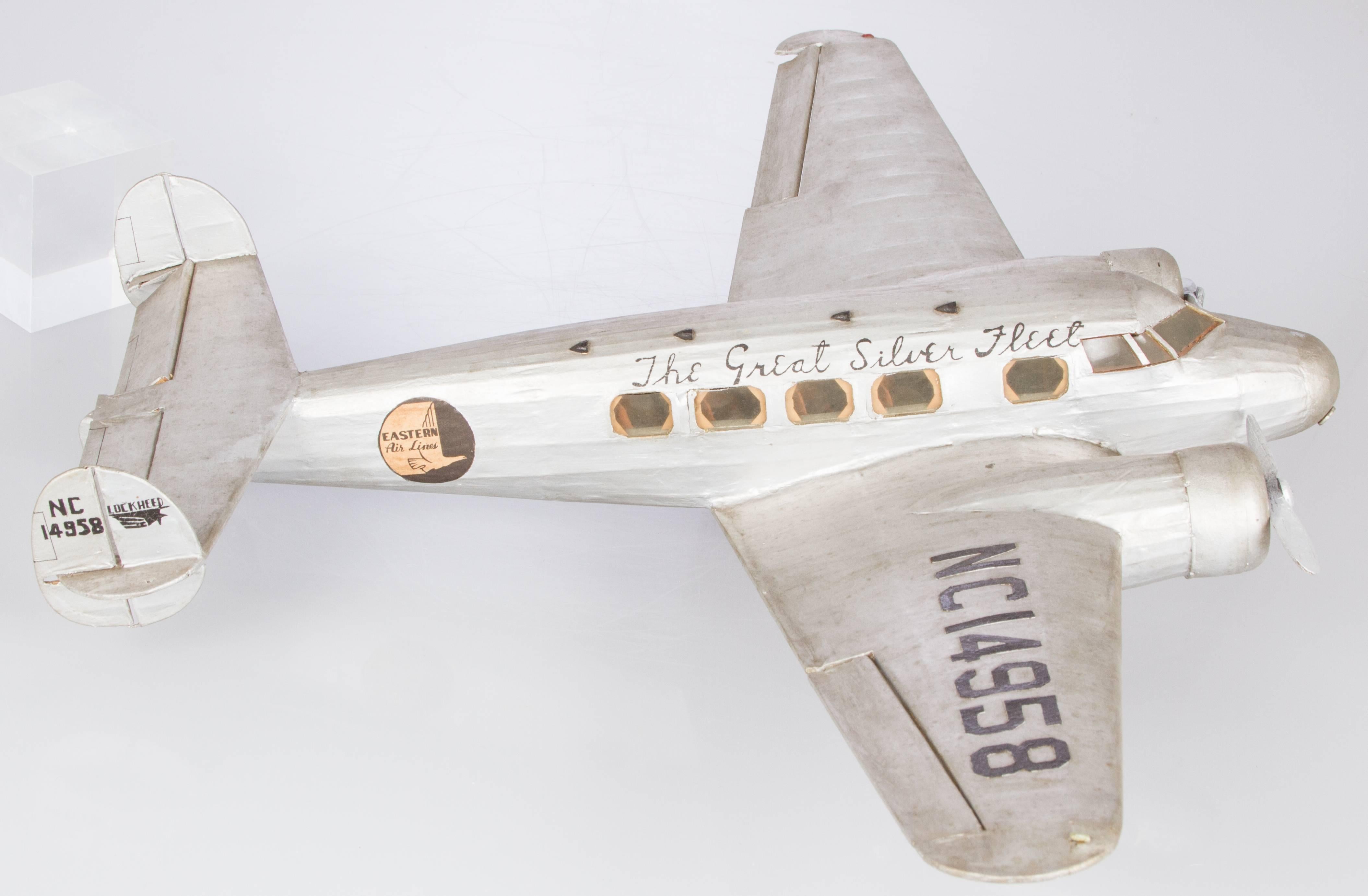 Great Silver Fleet Eastern Airlines Lockheed Y1C-37 Model Airplane In Good Condition For Sale In Chicago, IL