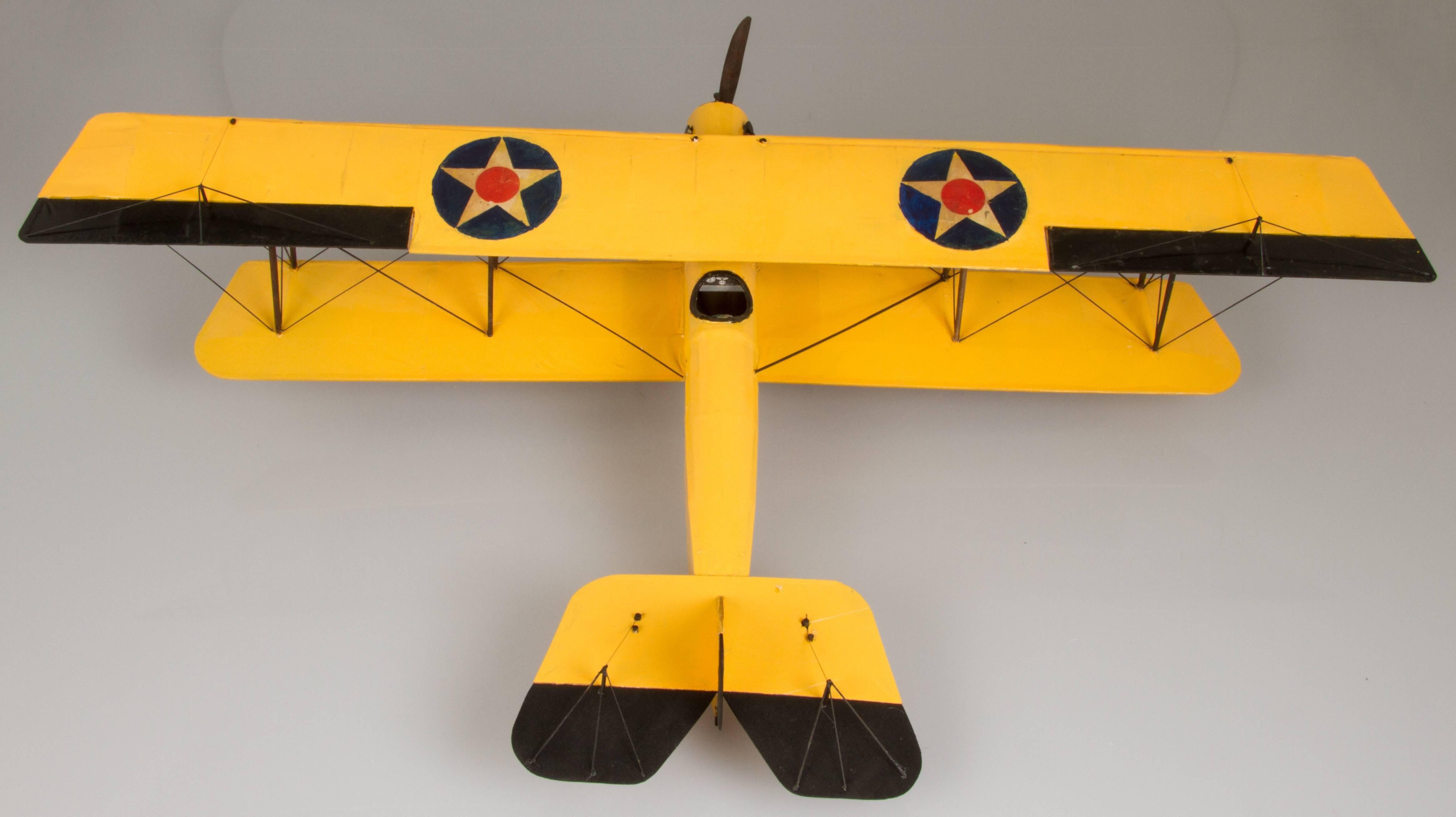 Curtis JN Biplane Handmade Model In Excellent Condition In Chicago, IL