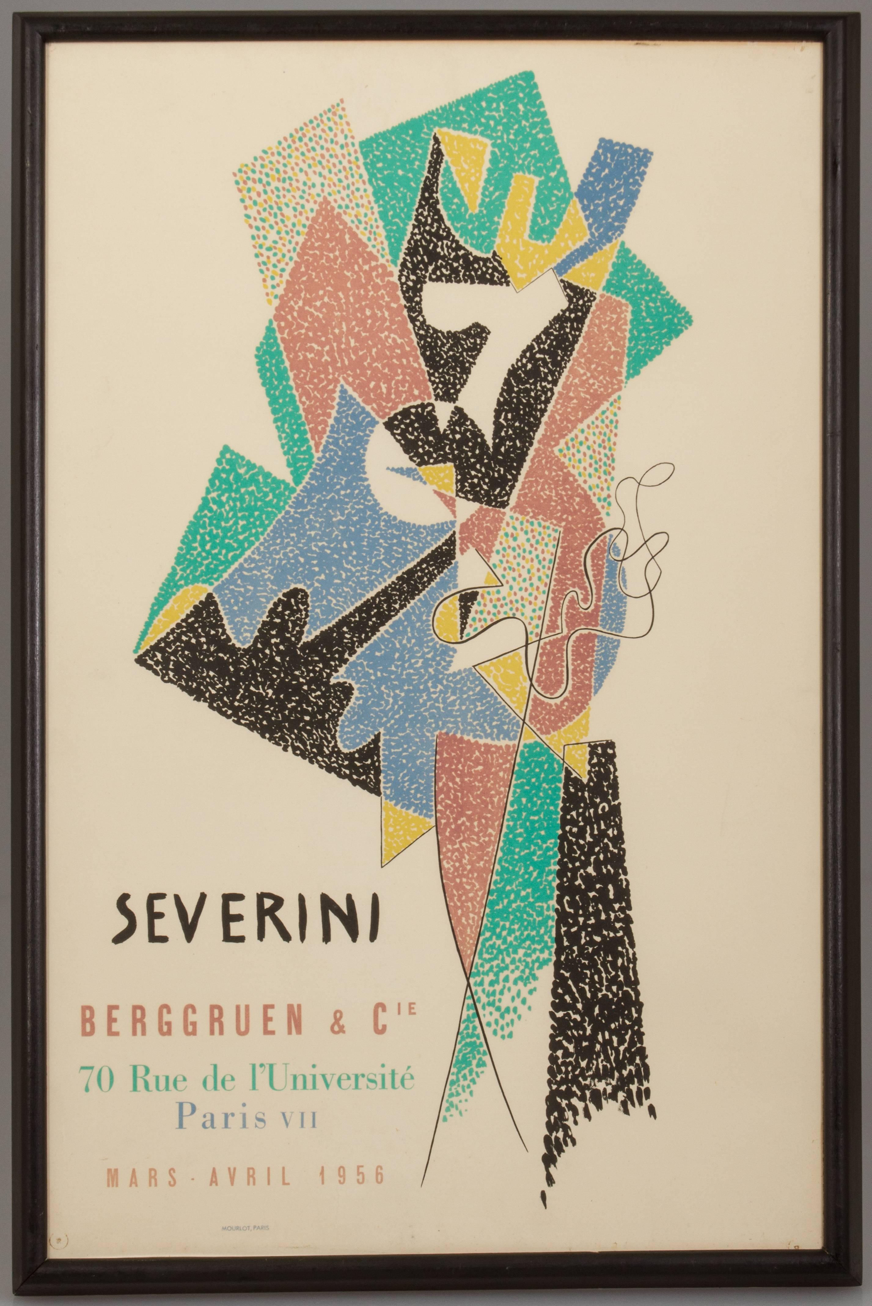 Printed in 1956 by Mourlot, this was for Severini's exhibition at the Galerie Bergguen & Cie.