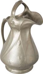 Kayserzinn Pewter Art Nouveau Pitcher with Sea Life Motif