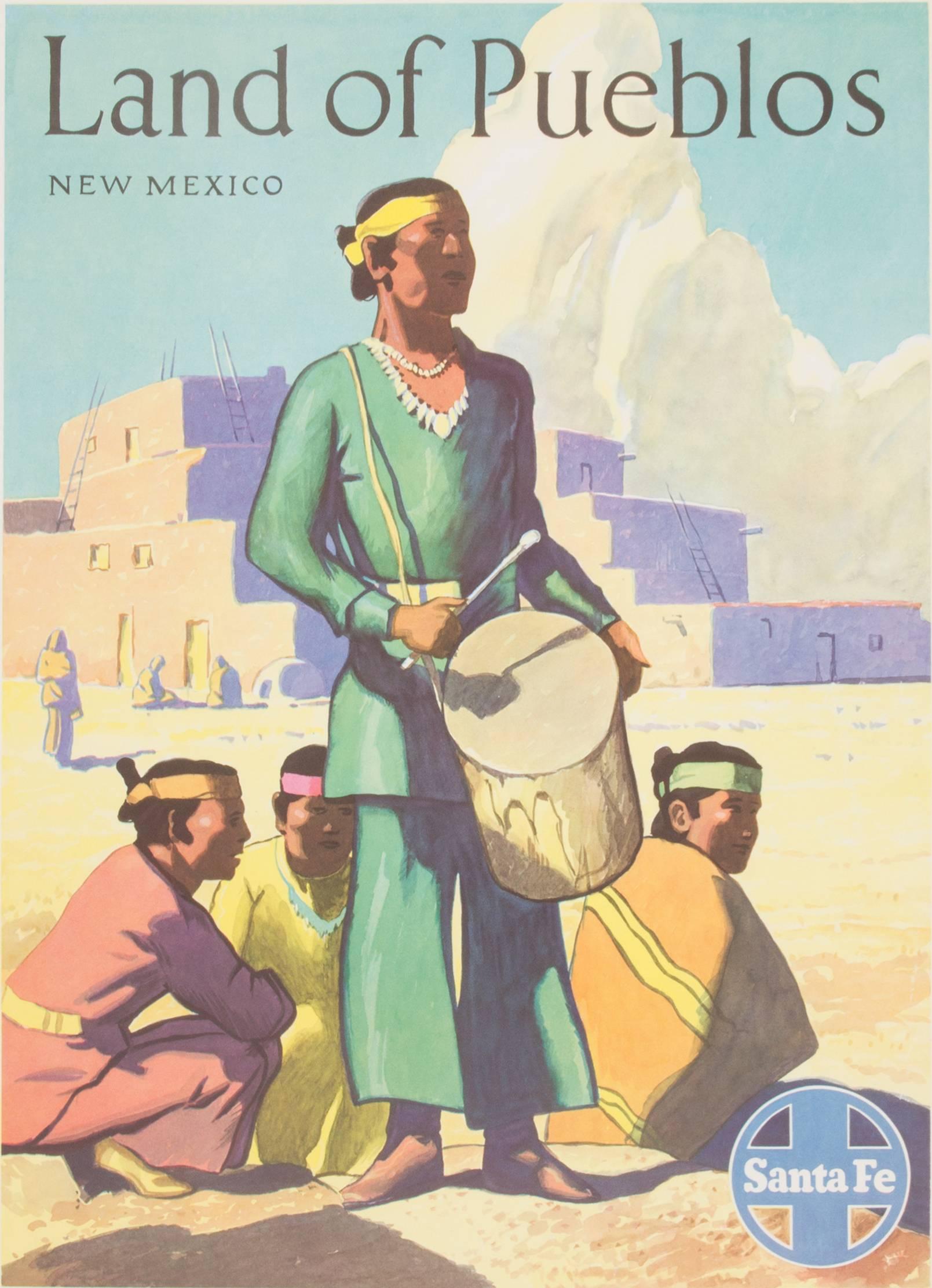 Vintage, Original Sante Fe Travel Poster 