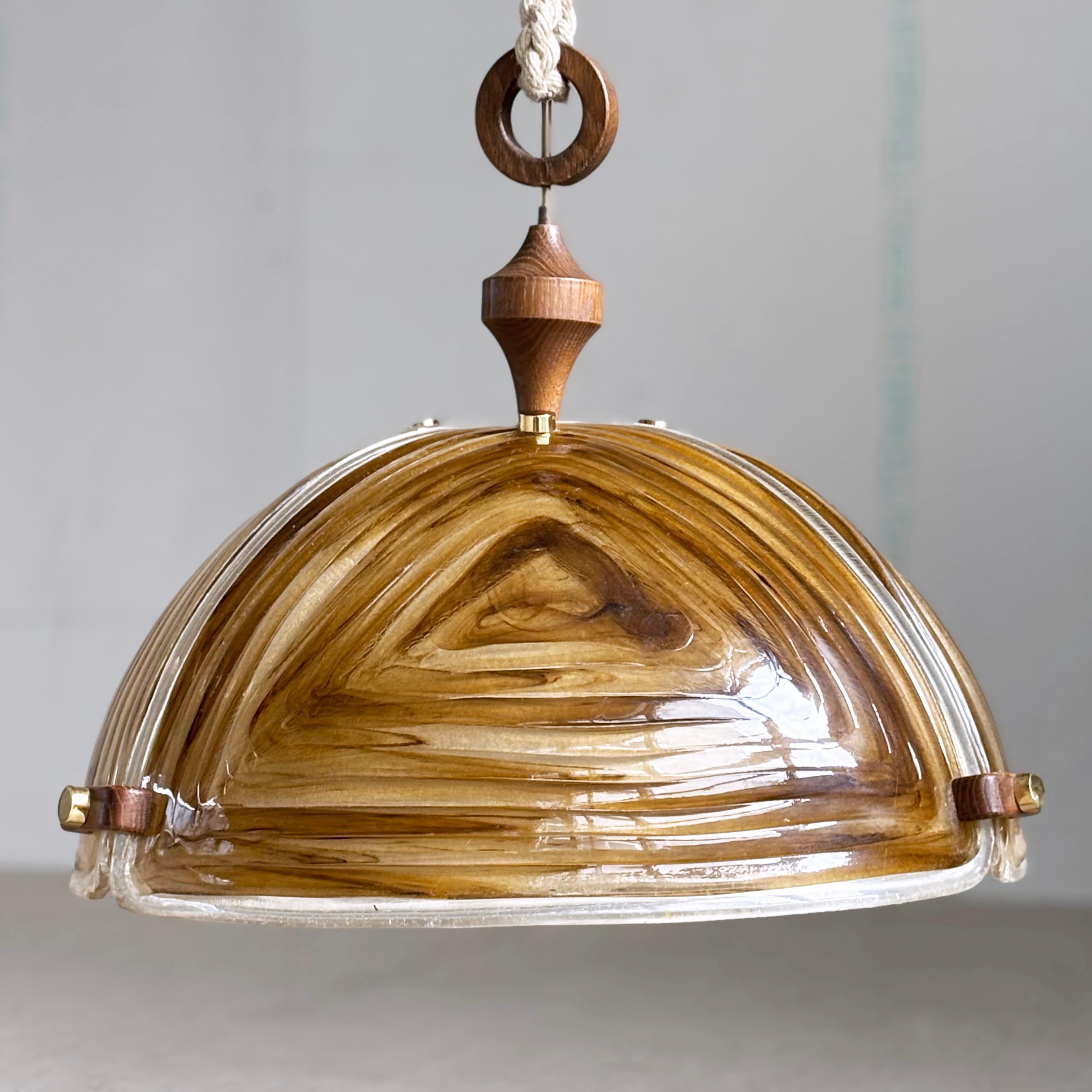 Swiss 1960's Brutalist Pendant Lamp For Sale