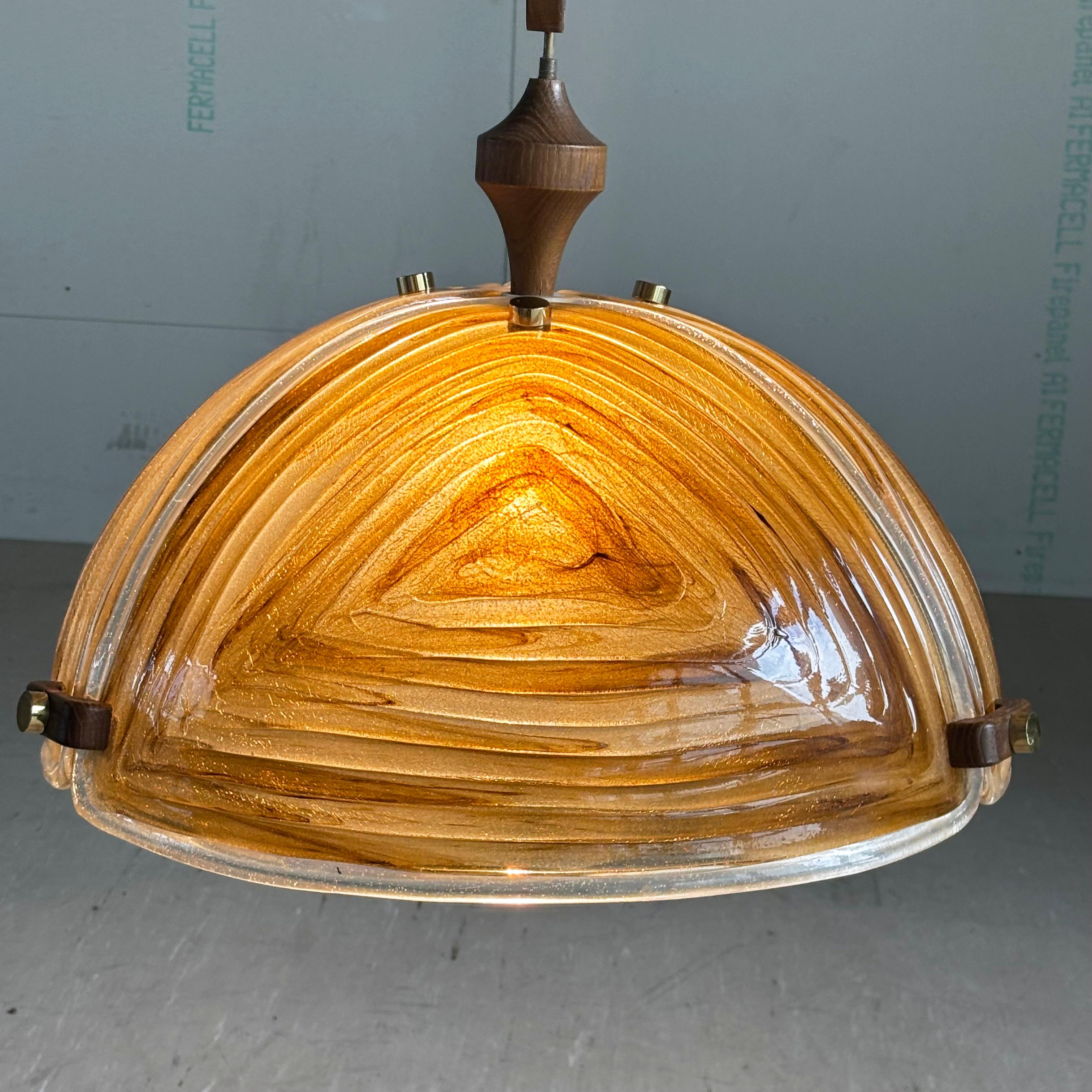 20th Century 1960's Brutalist Pendant Lamp For Sale