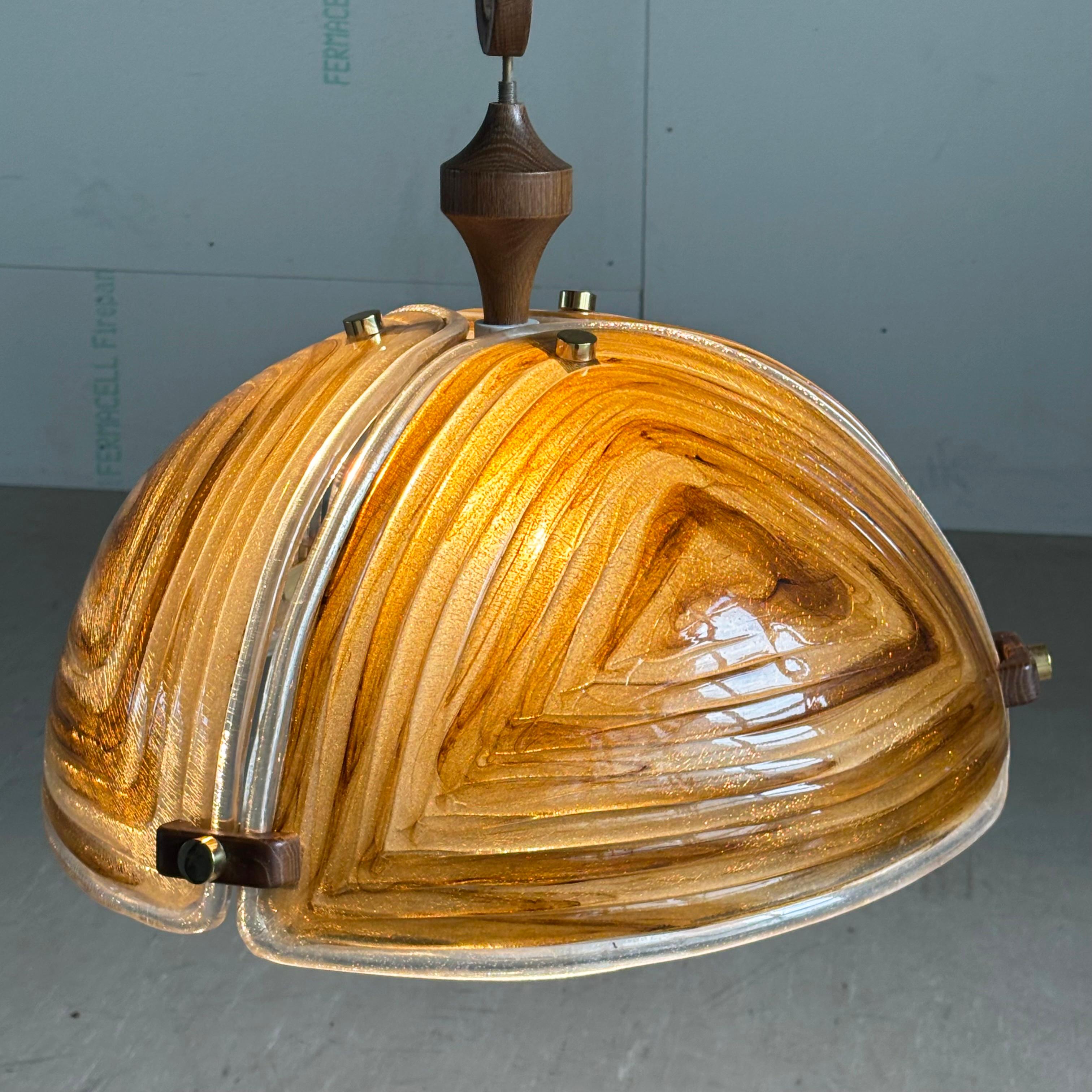 1960's Brutalist Pendant Lamp For Sale 3