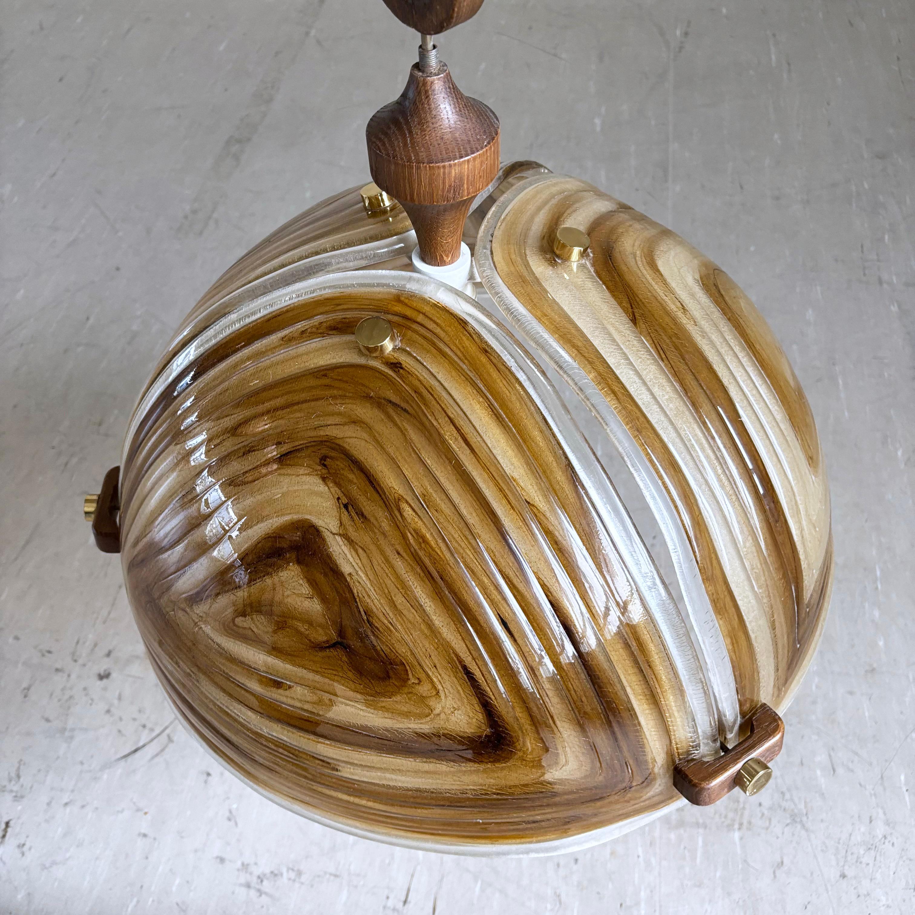 1960's Brutalist Pendant Lamp For Sale 1