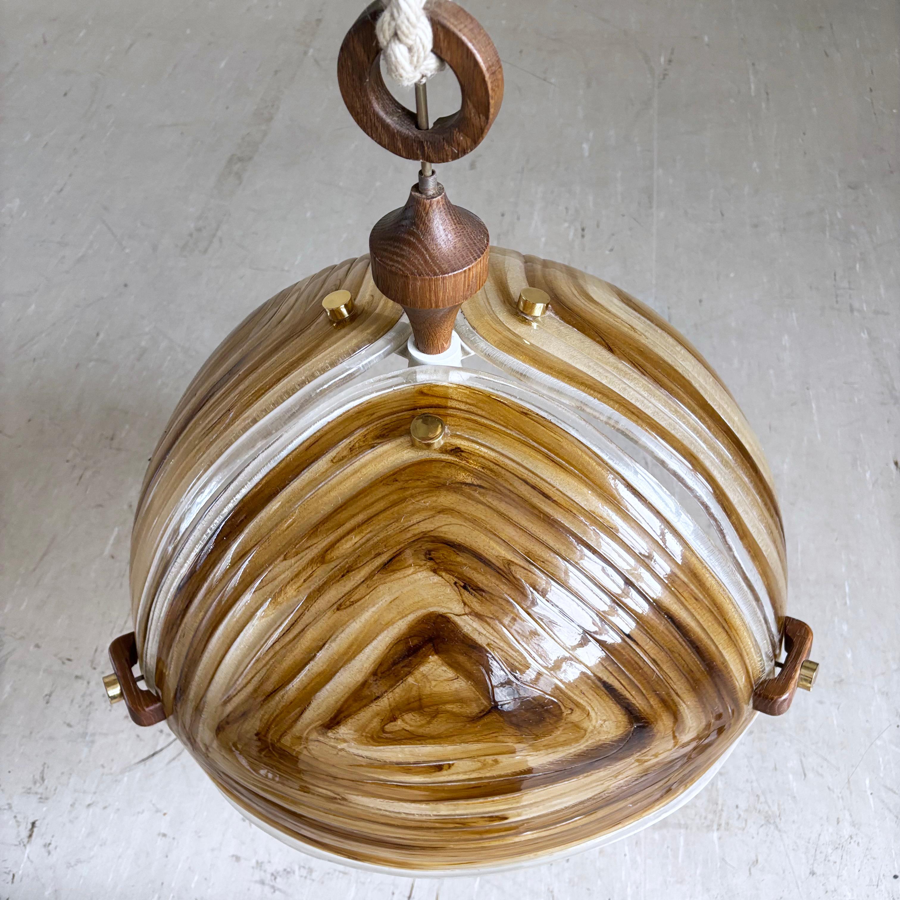 1960's Brutalist Pendant Lamp For Sale 4