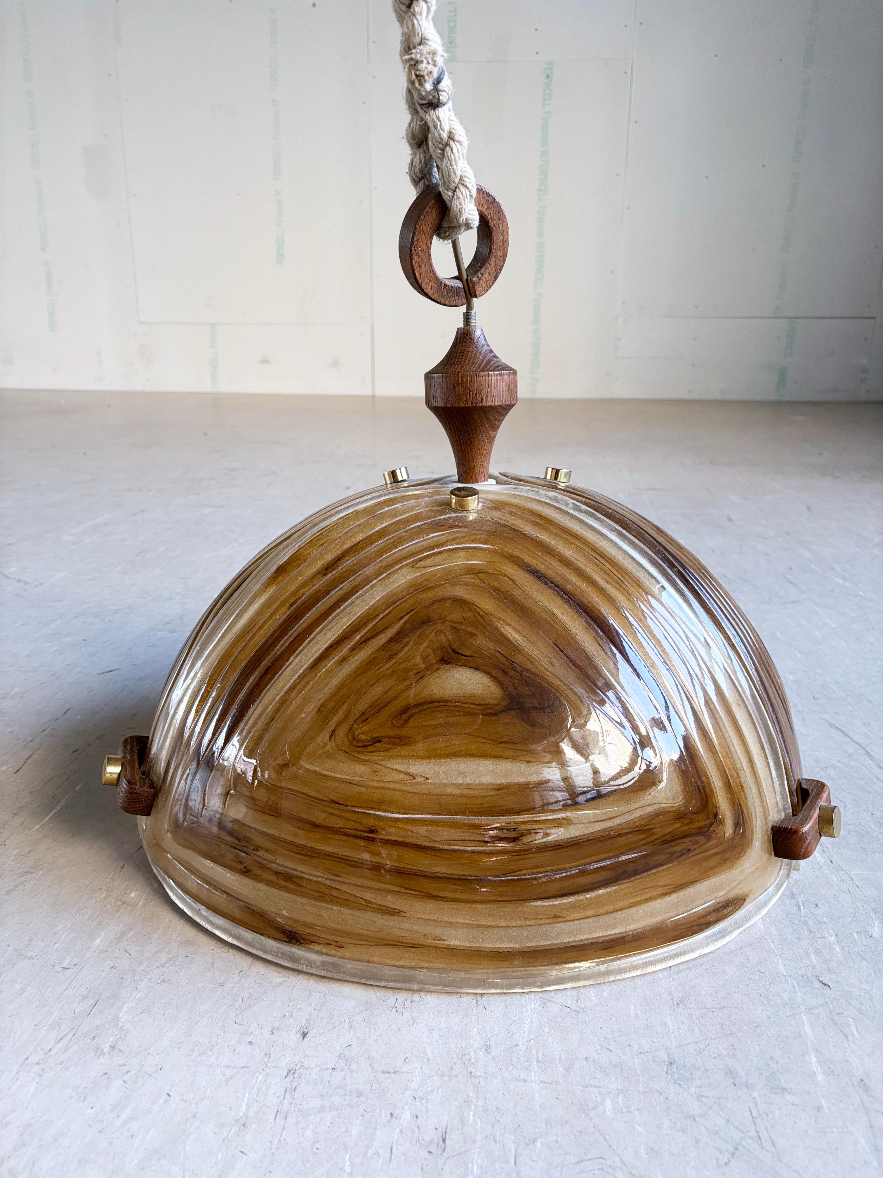 1960's Brutalist Pendant Lamp For Sale 9