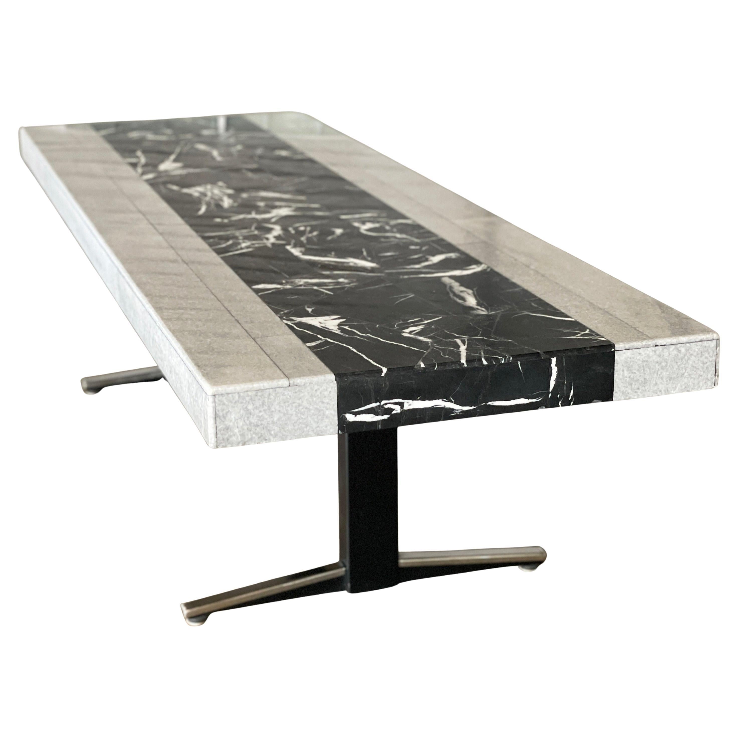 Table de salon en marbre et pierre des années 1960