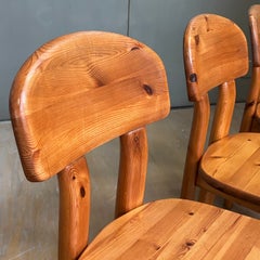 Set of 4 1970's Rainer Daumiller solid pinewood dining chairs, Denmark