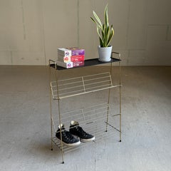 1950’s Brass Magazine / Shoe Shelf / Rack