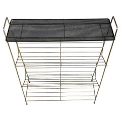 1950’s Brass Magazine / Shoe Shelf / Rack