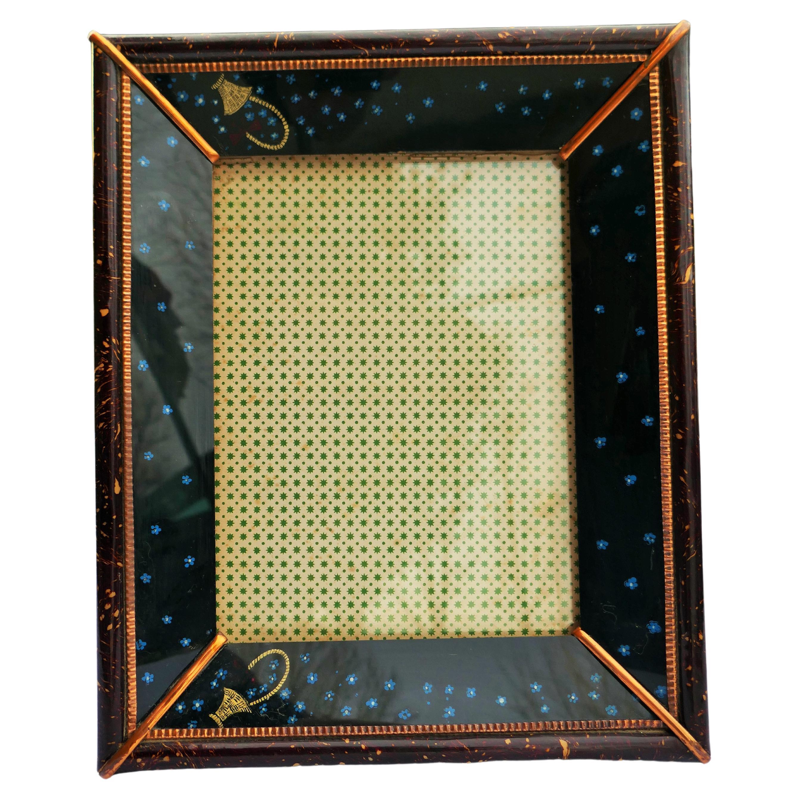 Wood and glass photo frame - possible Art Deco For Sale