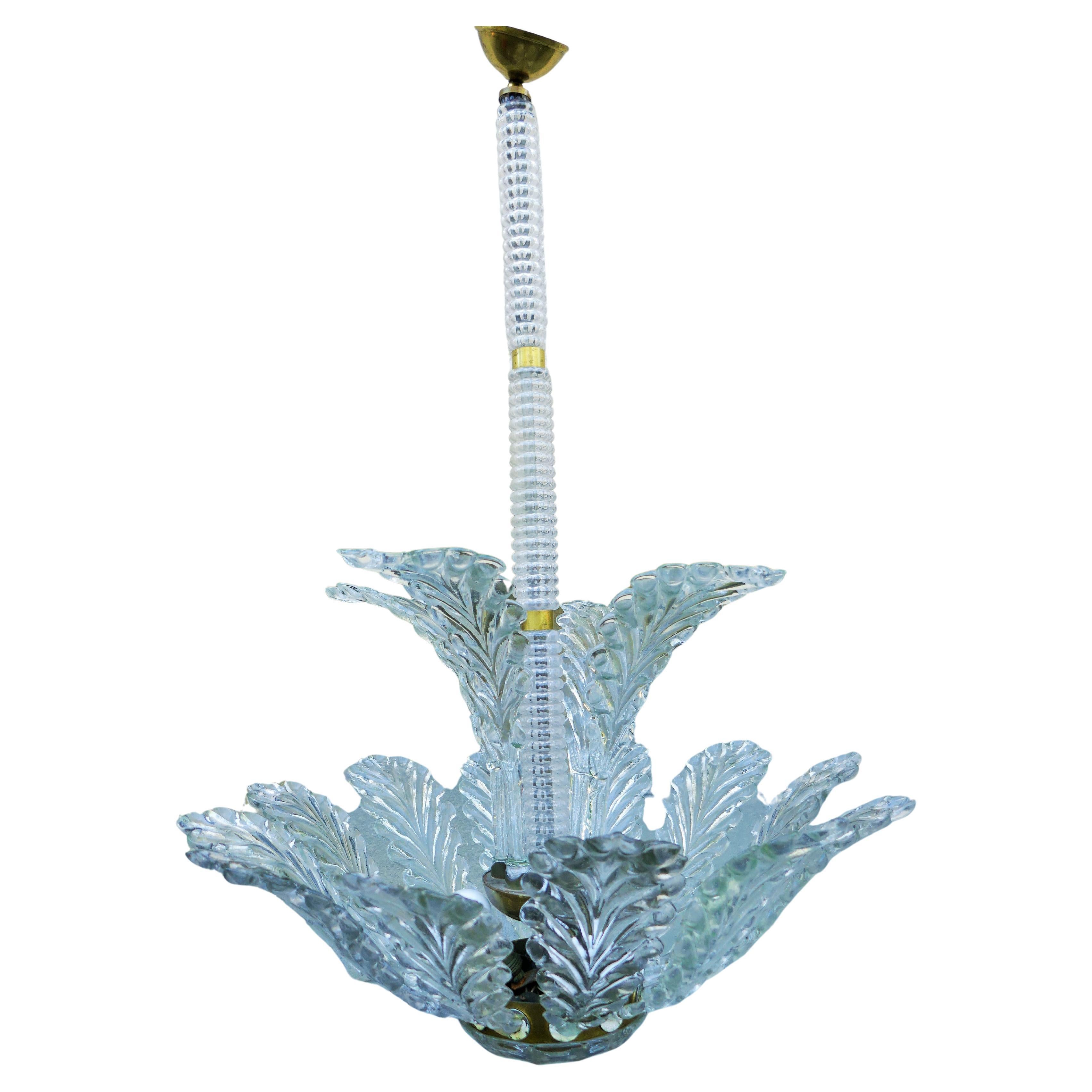 Art Deco chandelier attributed to Venini